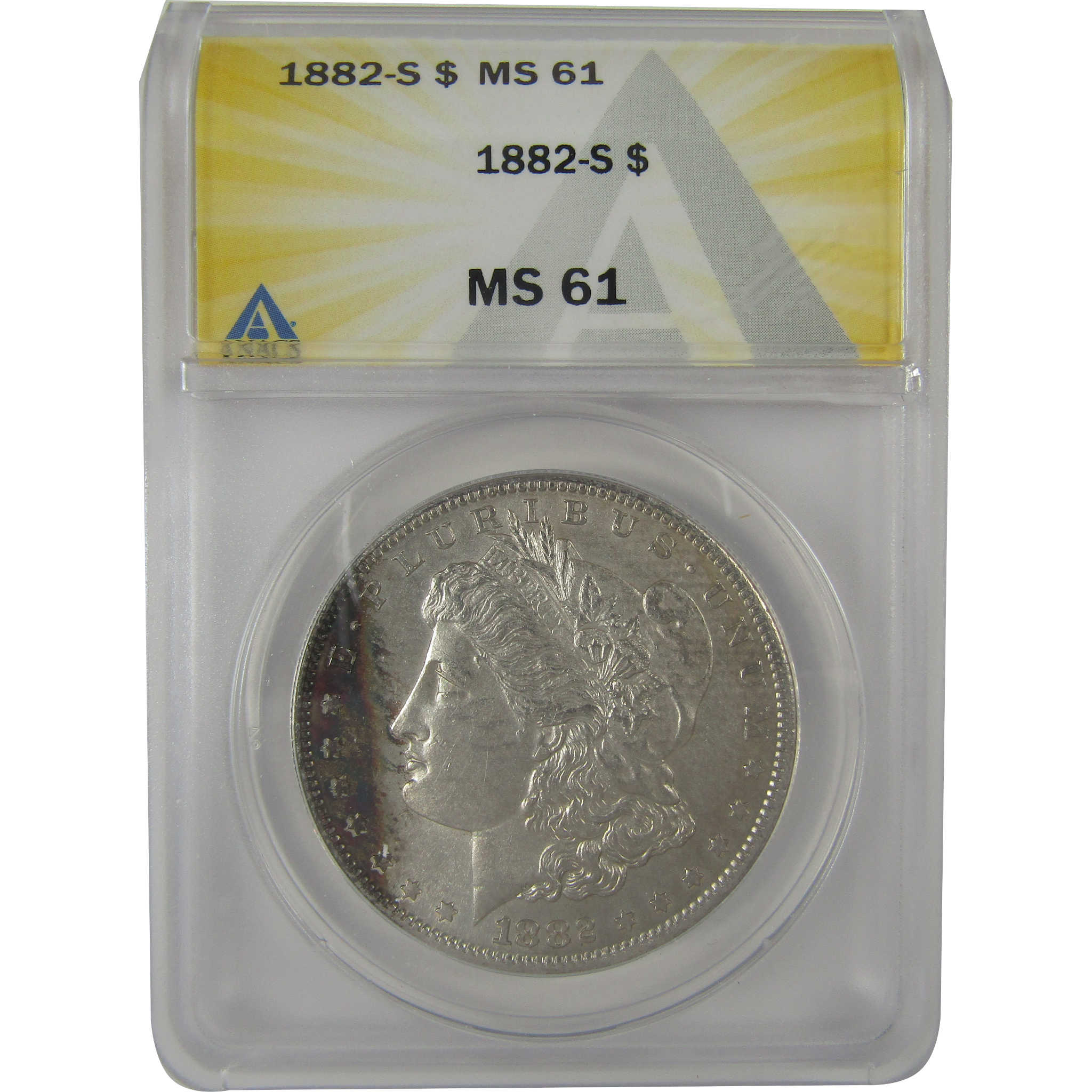 1882 S Morgan Dollar MS 61 ANACS Silver Uncirculated Toned SKU:I23053