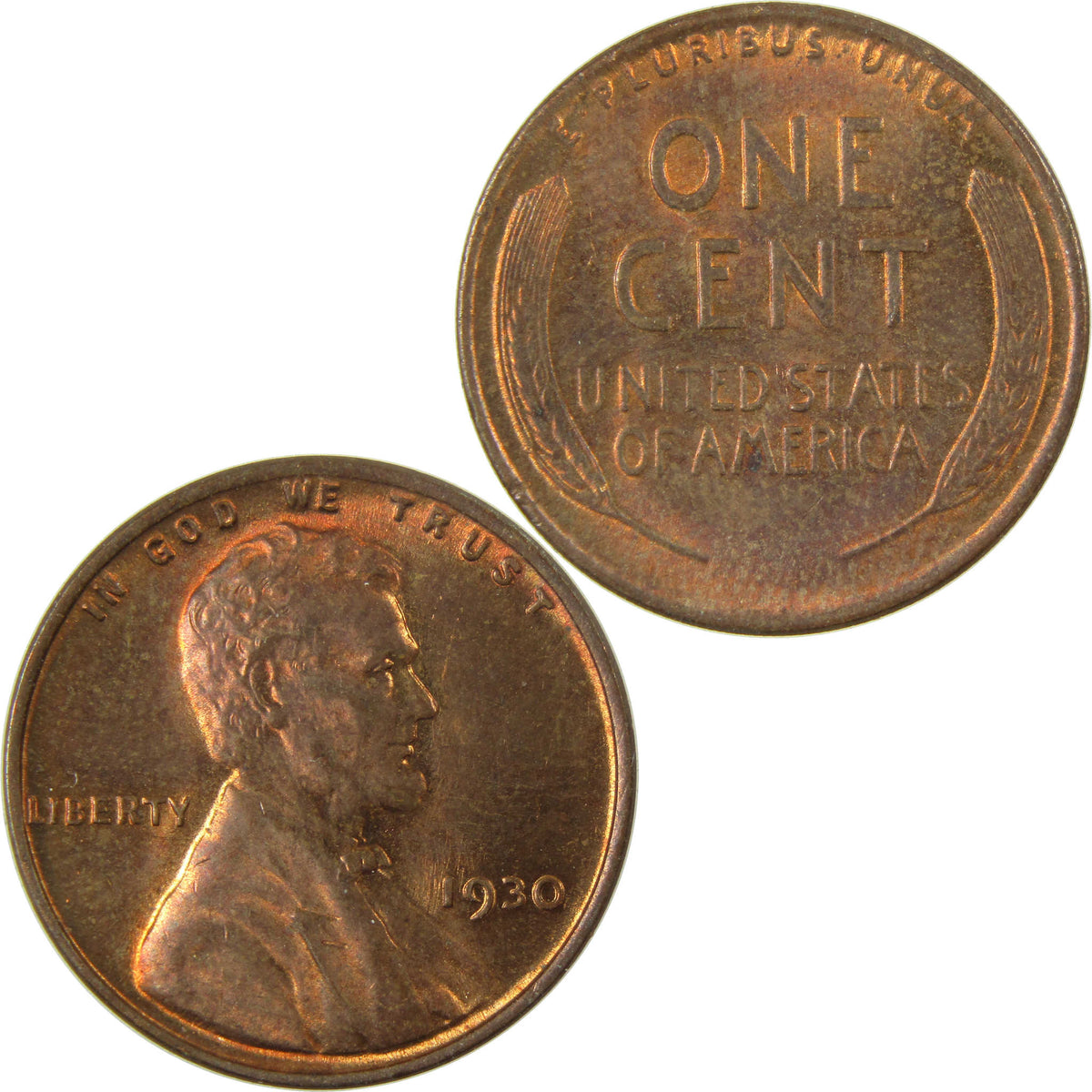 1930 Lincoln Wheat Cent Uncirculated Penny 1c Coin SKU:I28252