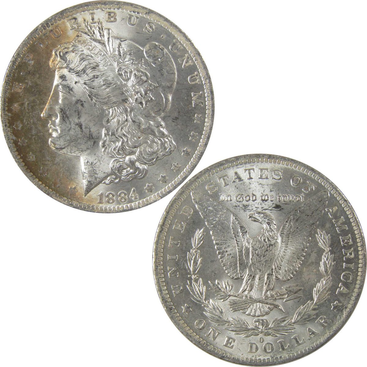 1884 O Morgan Silver Dollar BU Choice Uncirculated Toned SKU:I24172