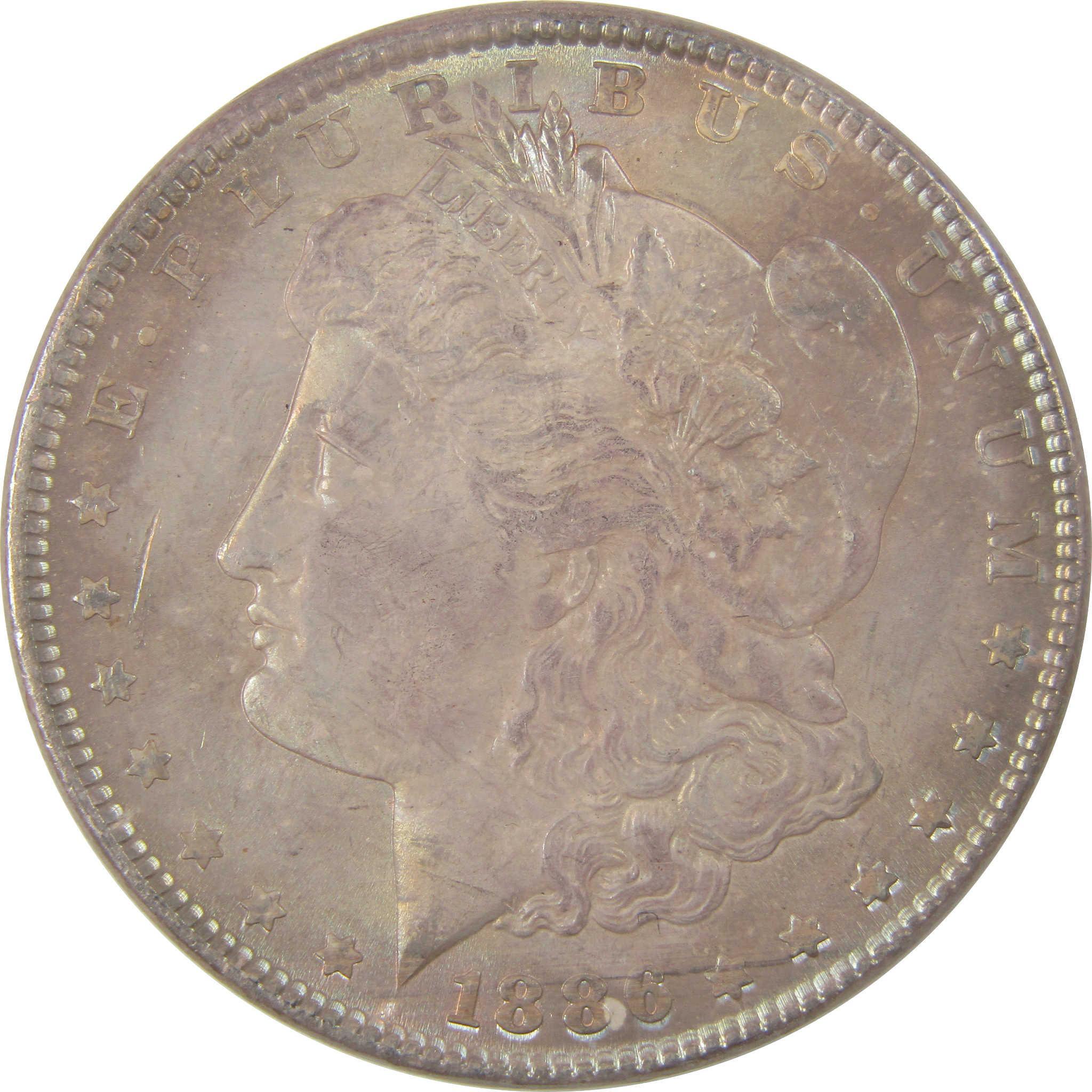 1886 Morgan Silver Dollar Uncirculated Mint State Toned SKU:I24414