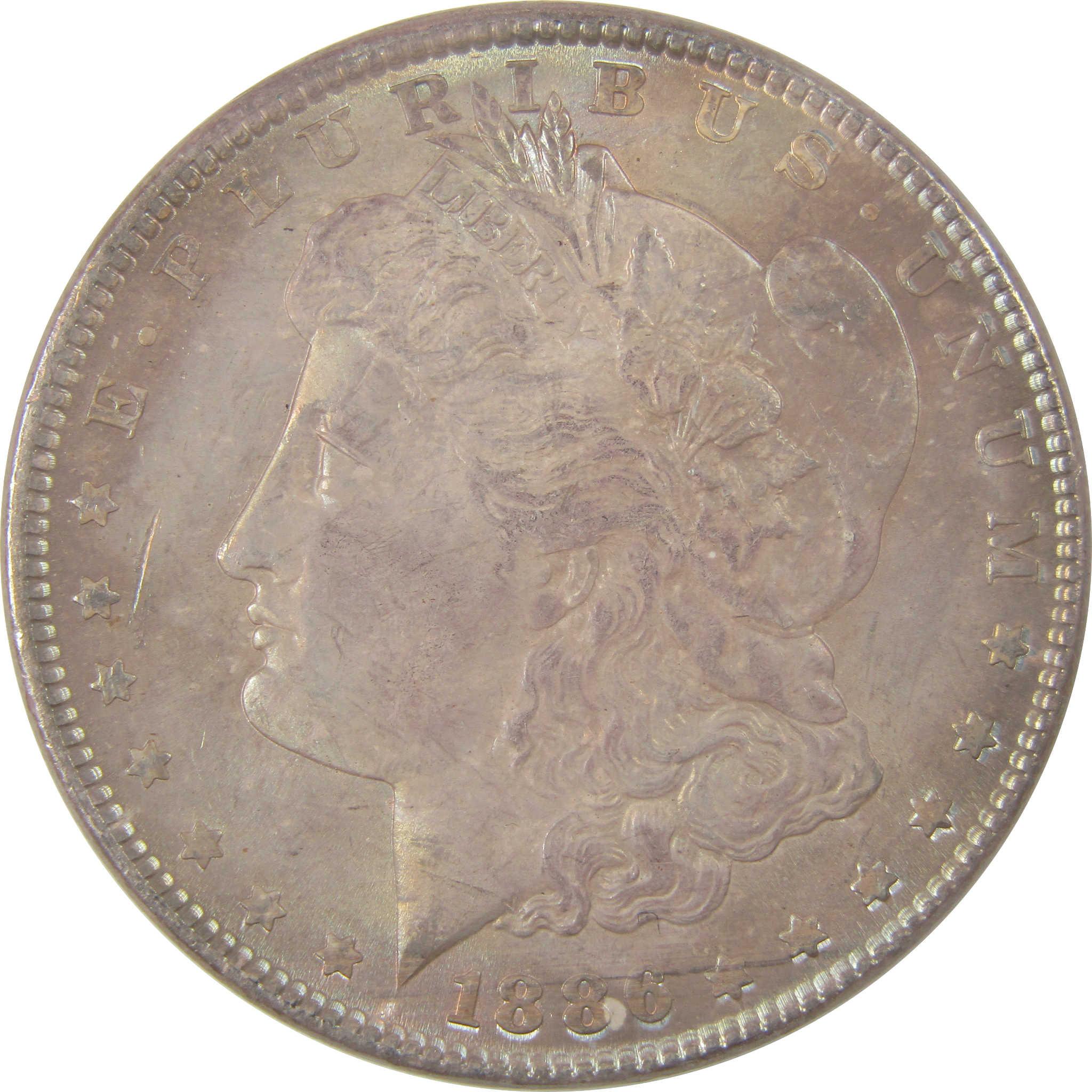 1886 Morgan Silver Dollar Uncirculated Mint State Toned SKU:I24414