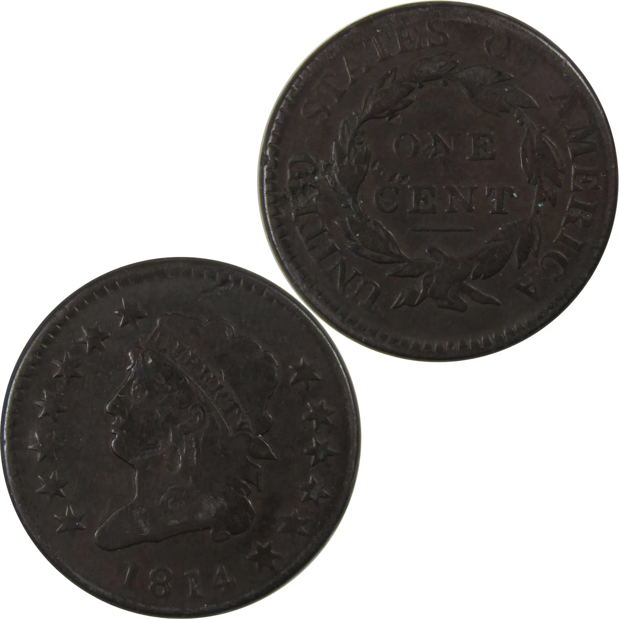 1814 Crosslet 4 Classic Head Copper Large Cent VG Details SKU:I24075
