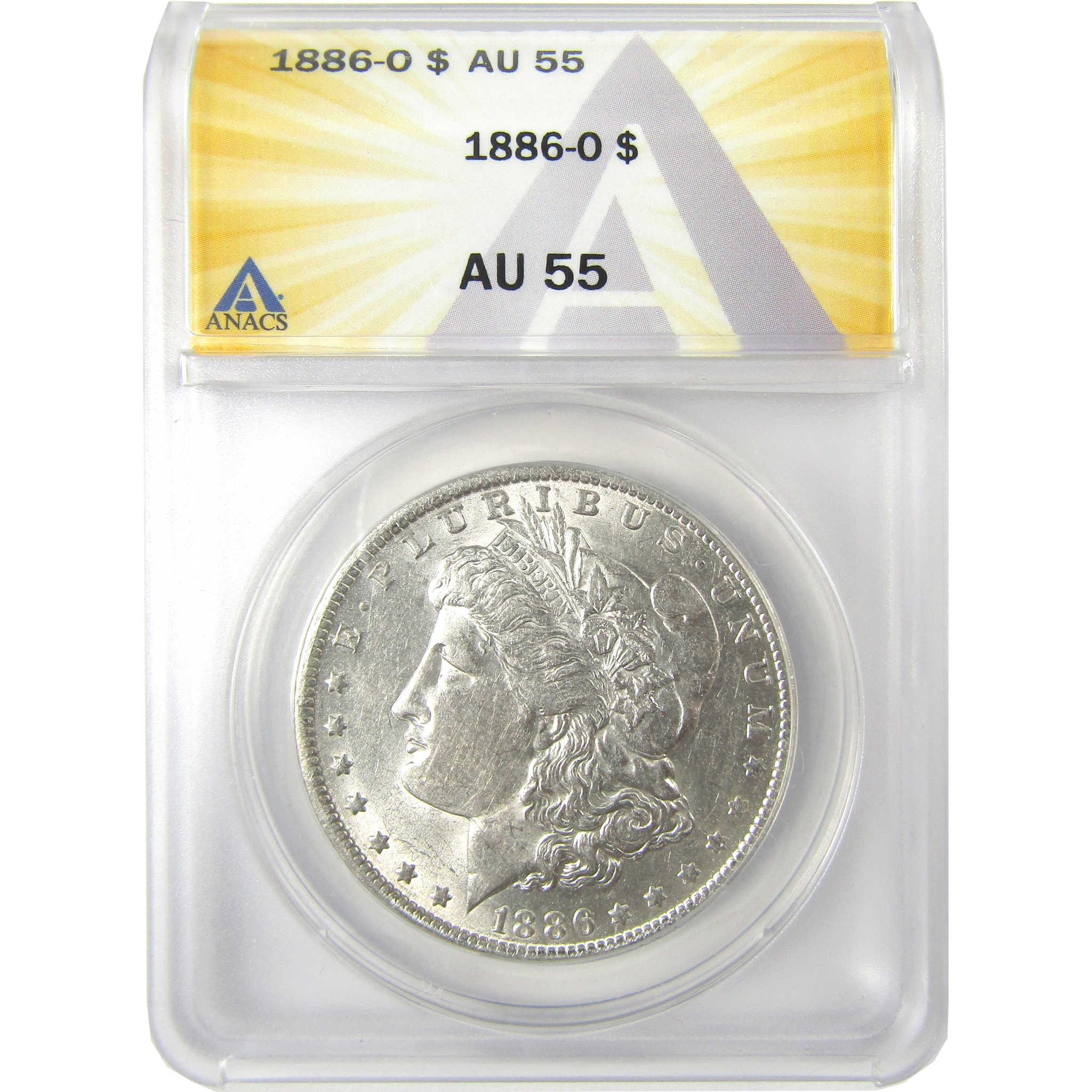 1886 O Morgan Dollar AU 55 ANACS Silver $1 Coin SKU:I19273 - Morgan coin - Morgan silver dollar - Morgan silver dollar for sale - Profile Coins & Collectibles