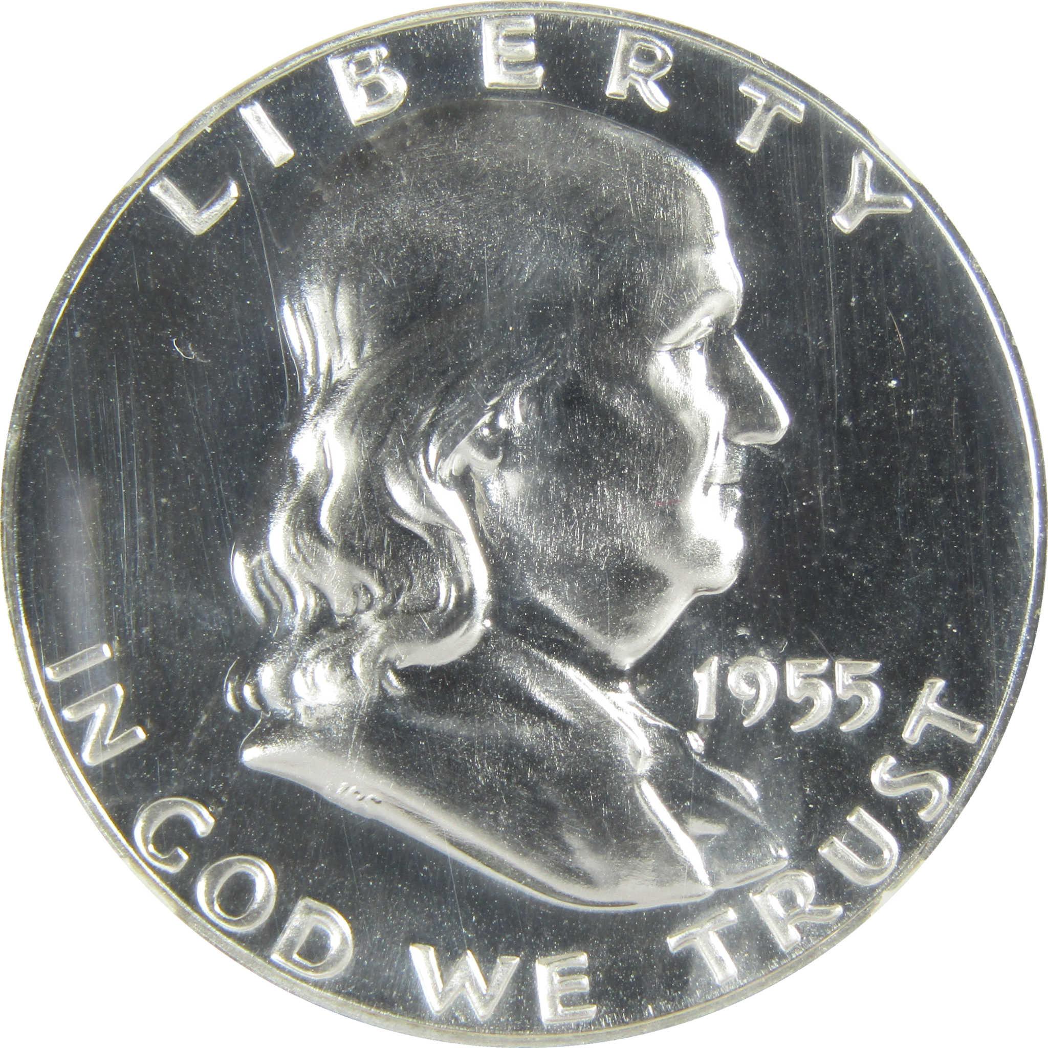 1955 Franklin Silver Half Dollar PF 68 NGC Proof 50c Coin SKU:I27396
