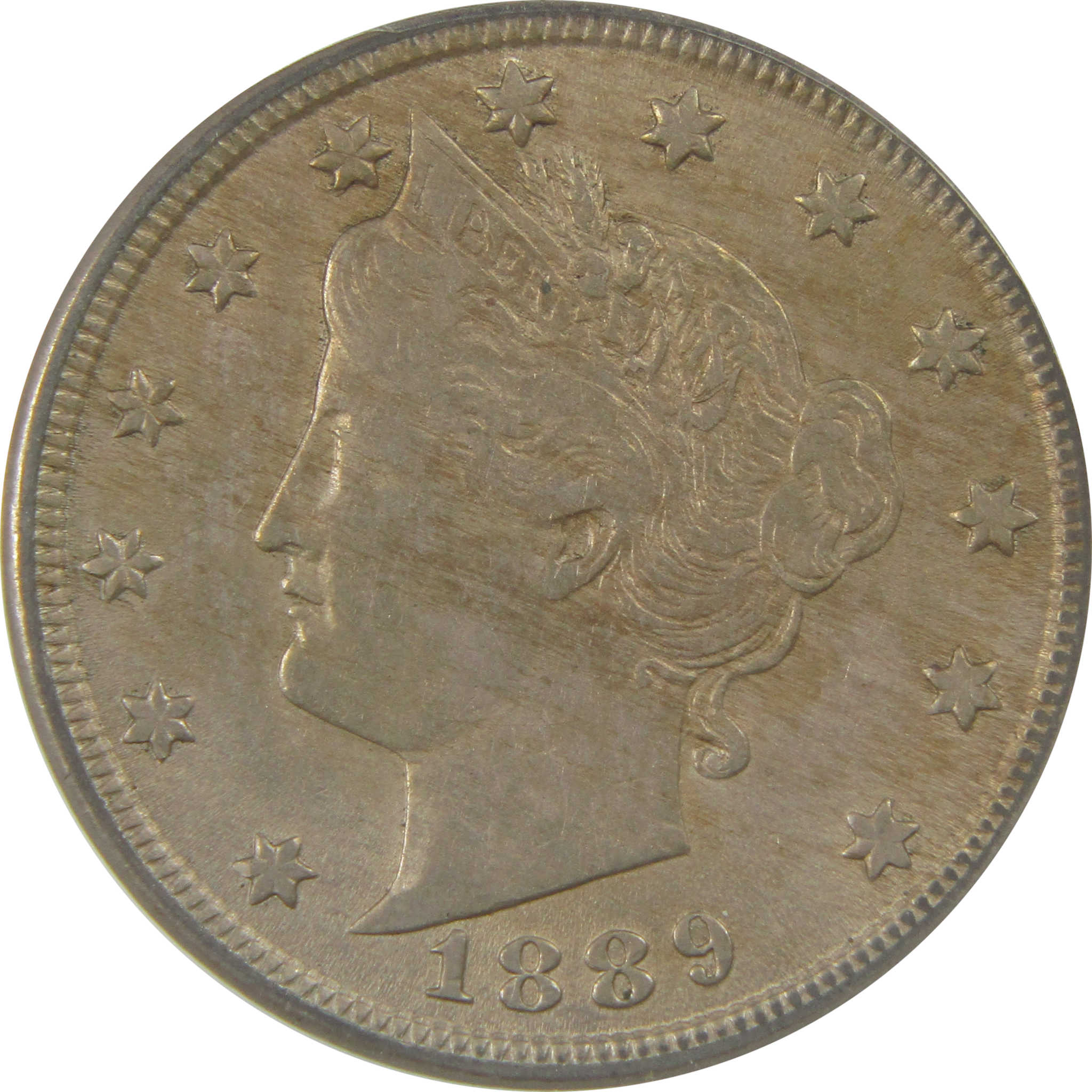 1889 Liberty Head V Nickel EF 40 Details ANACS 5c Coin SKU:I22315