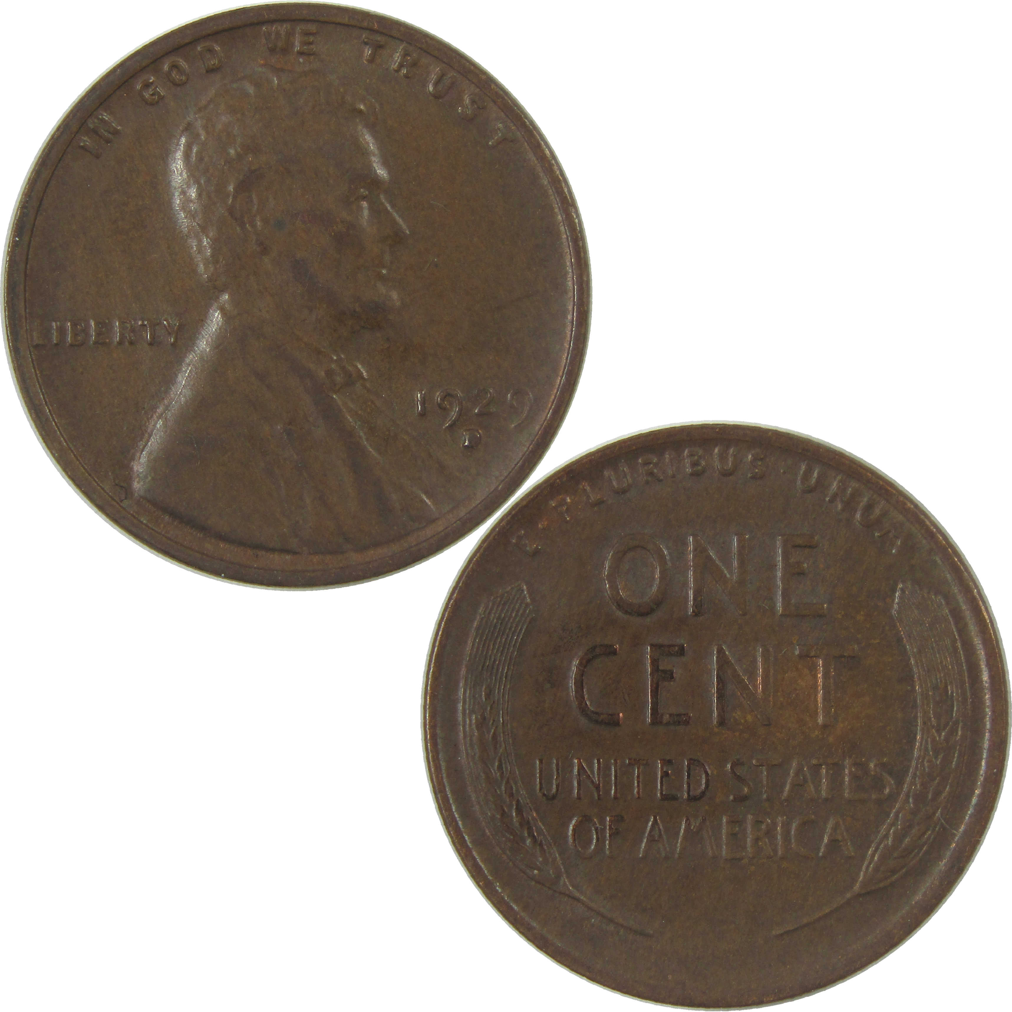 1929 D Lincoln Wheat Cent AU About Uncirculated Penny SKU:I25178