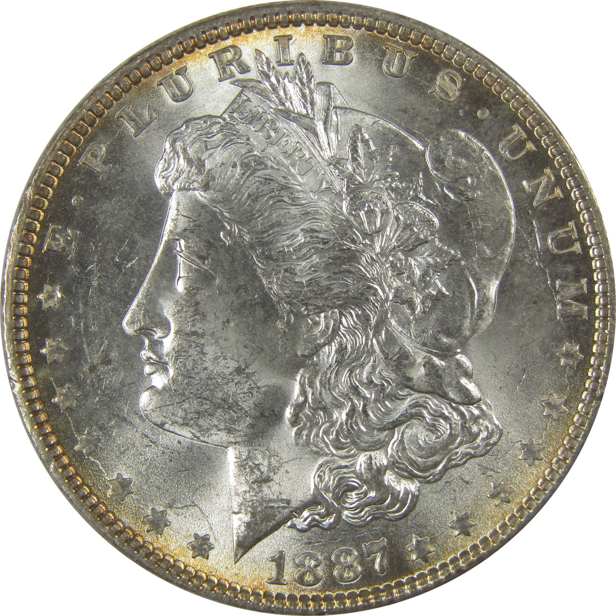 1887 Morgan Dollar Uncirculated Silver $1 Coin SKU:CPC1112 - Morgan coin - Morgan silver dollar - Morgan silver dollar for sale - Profile Coins & Collectibles