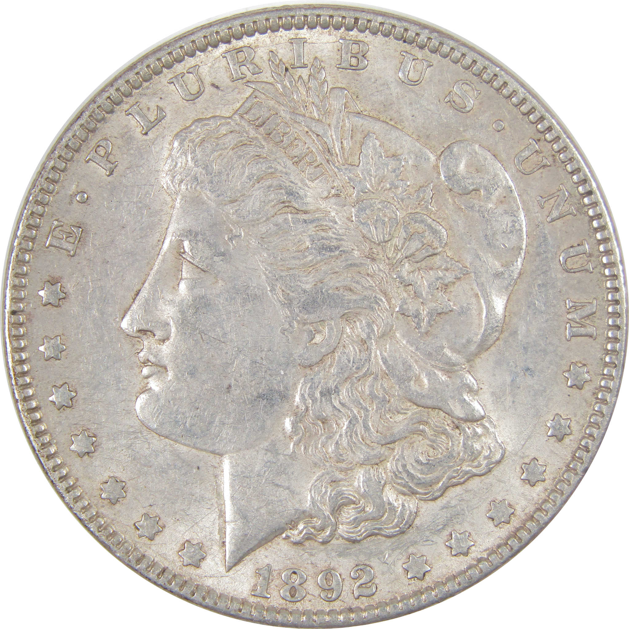 1892 Morgan Dollar AU About Uncirculated Silver $1 Coin SKU:I16770 - Morgan coin - Morgan silver dollar - Morgan silver dollar for sale - Profile Coins & Collectibles