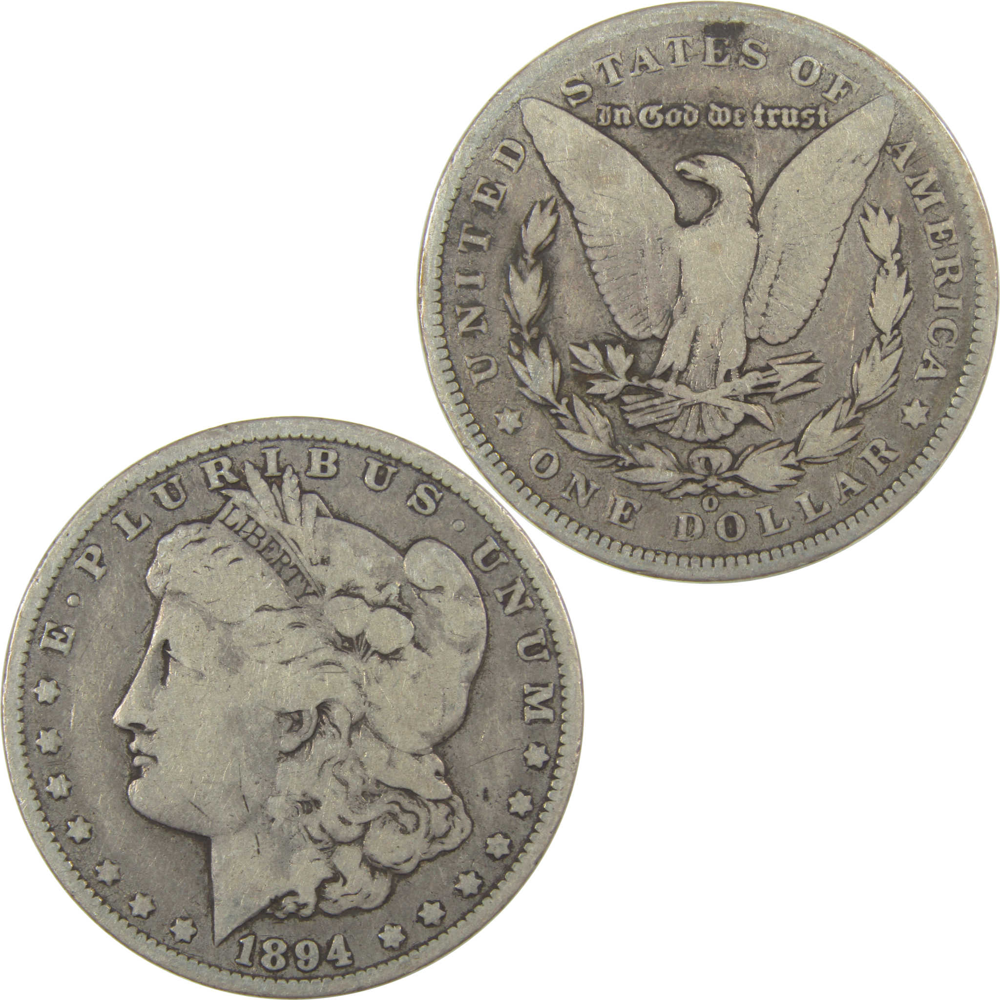 1894 O Morgan Dollar VG Very Good Silver $1 Coin SKU:I22443 - Morgan coin - Morgan silver dollar - Morgan silver dollar for sale - Profile Coins & Collectibles