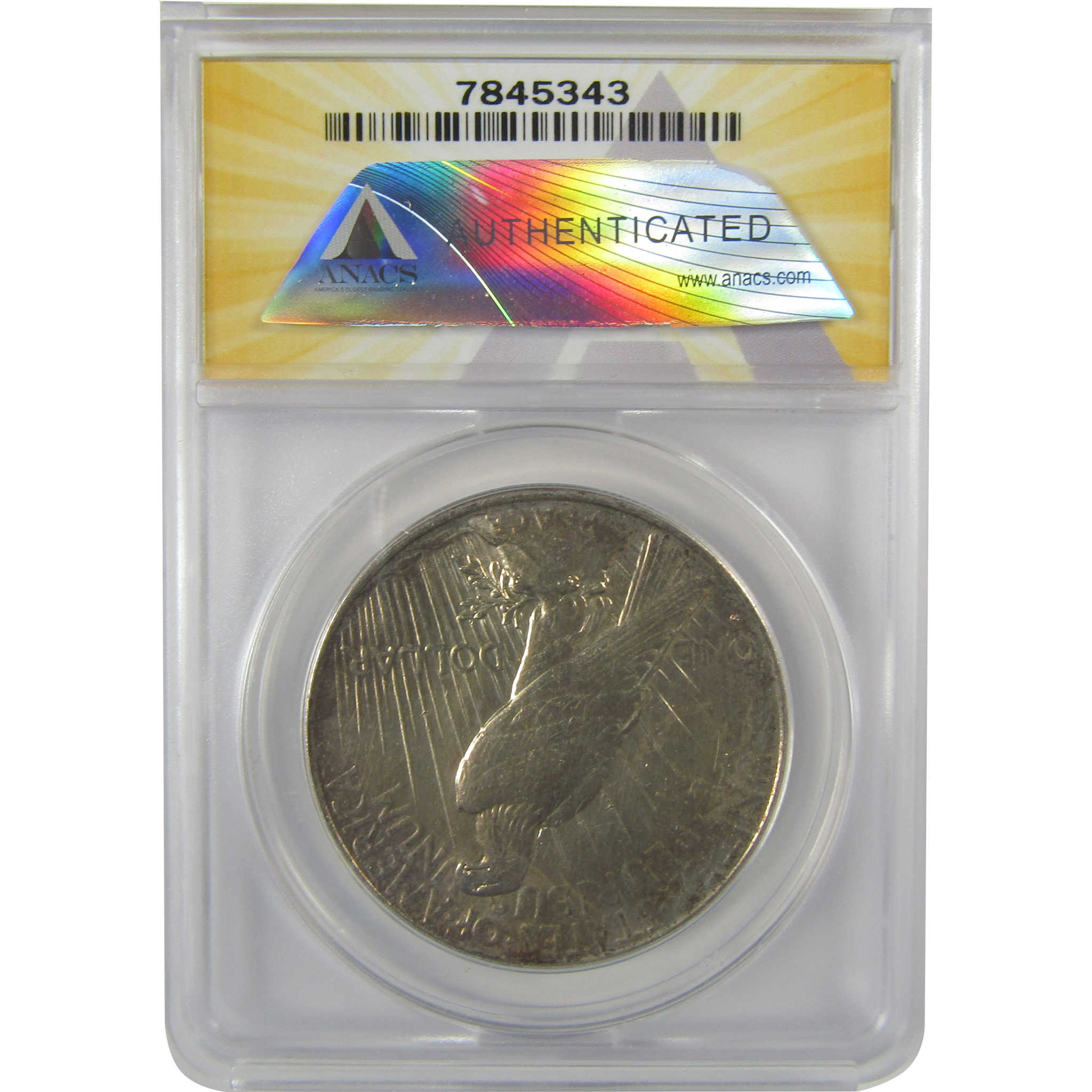 1934 D Peace Dollar AU 53 Details ANACS Silver $1 Coin SKU:I21599