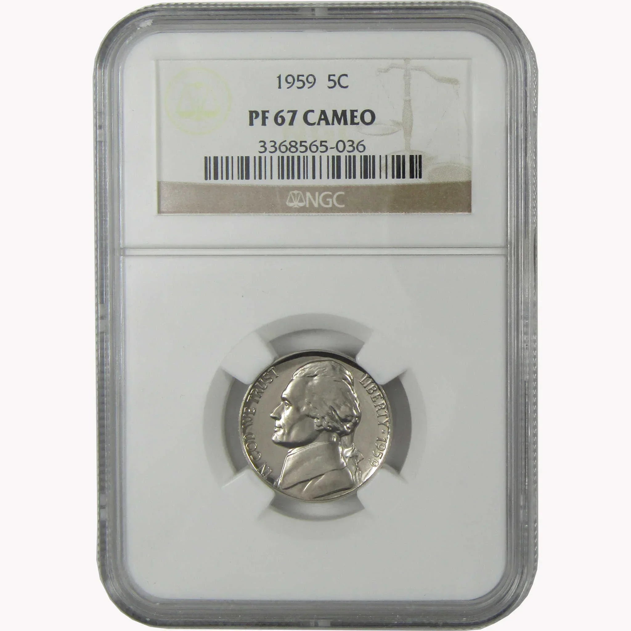 1959 Jefferson Nickel PF 67 CAM NGC Proof 5c Coin SKU:I26439