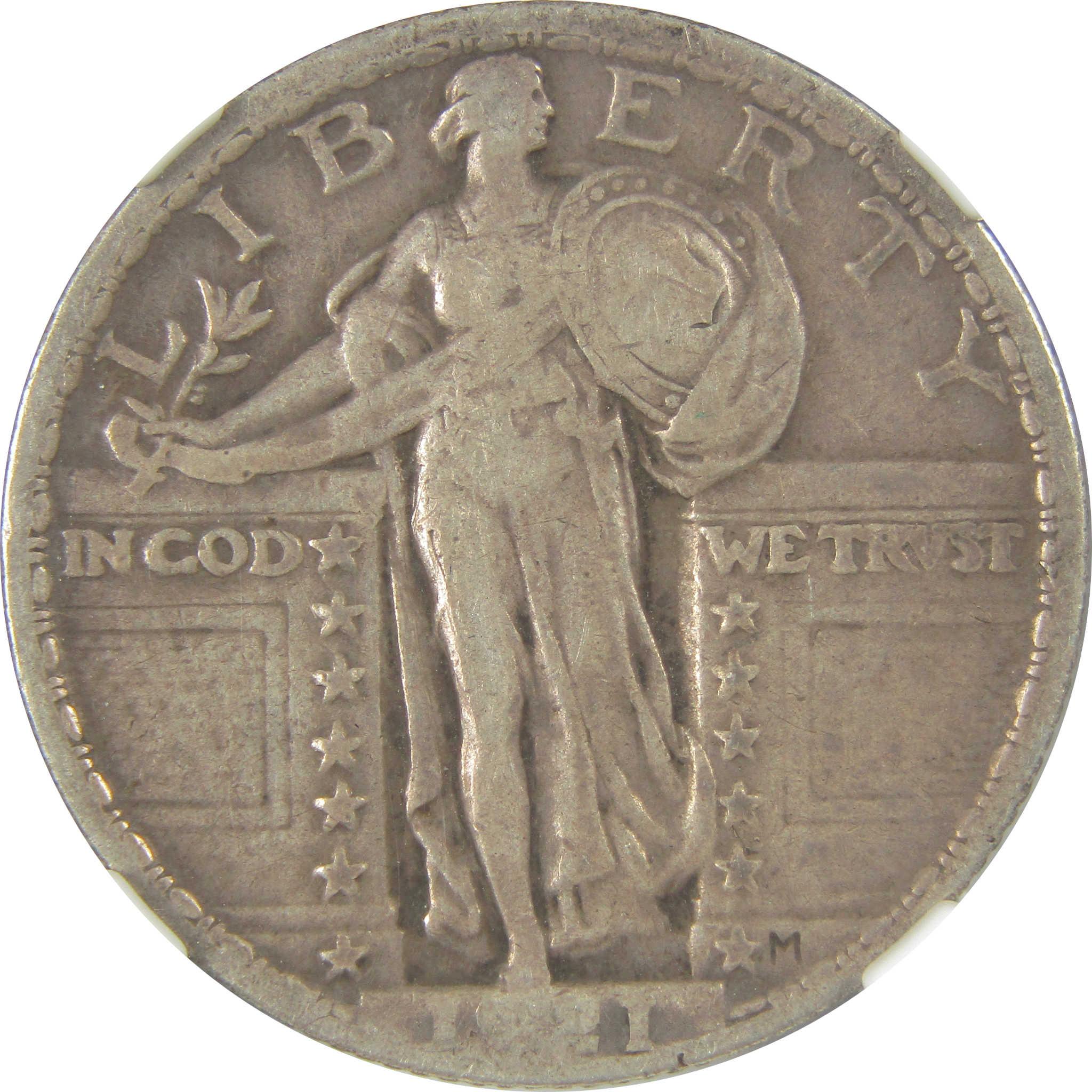 1921 Standing Liberty Quarter VF 20 NGC Silver 25c Coin SKU:I23852
