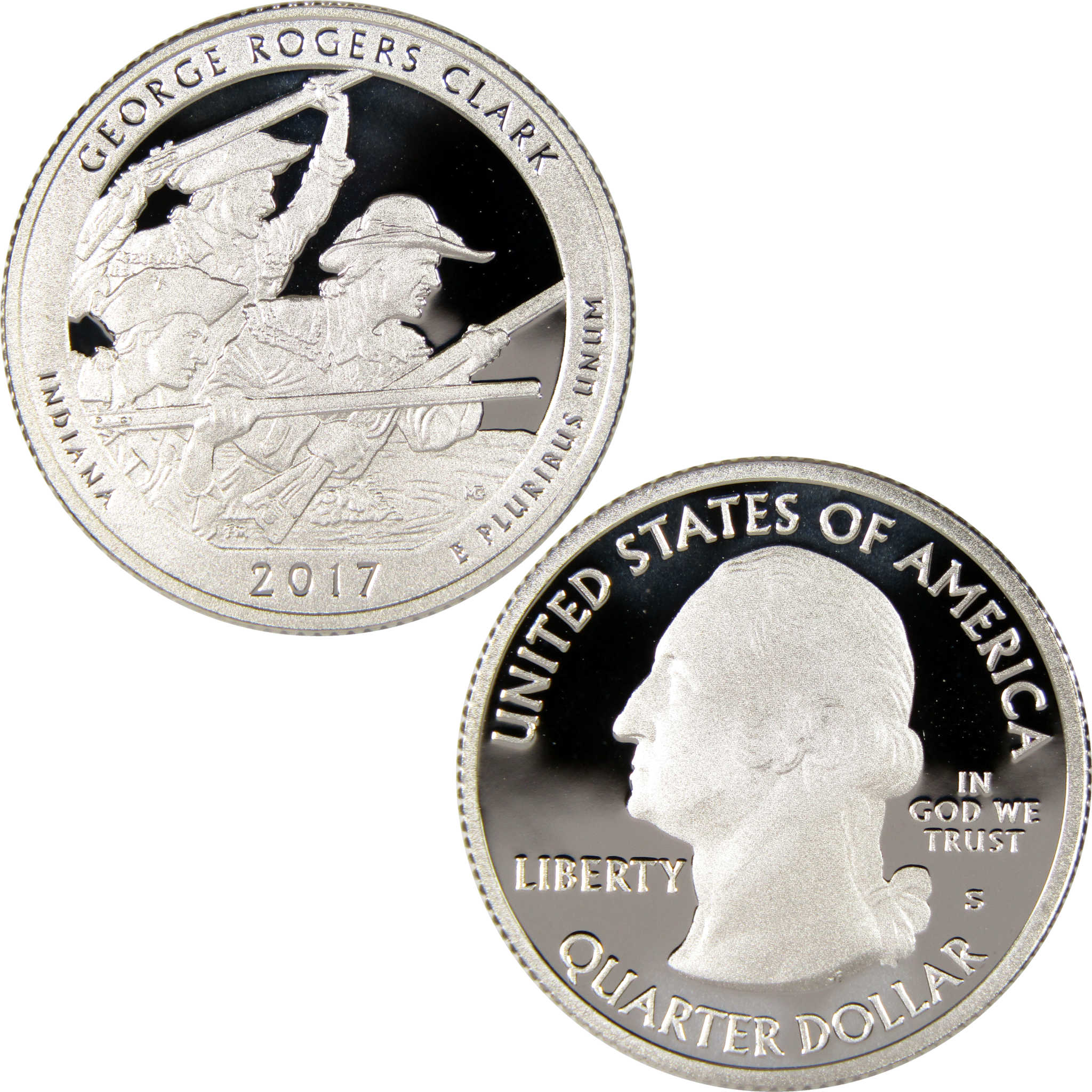 2017 S George Rogers Clark National Park Quarter Silver Proof 25c Coin