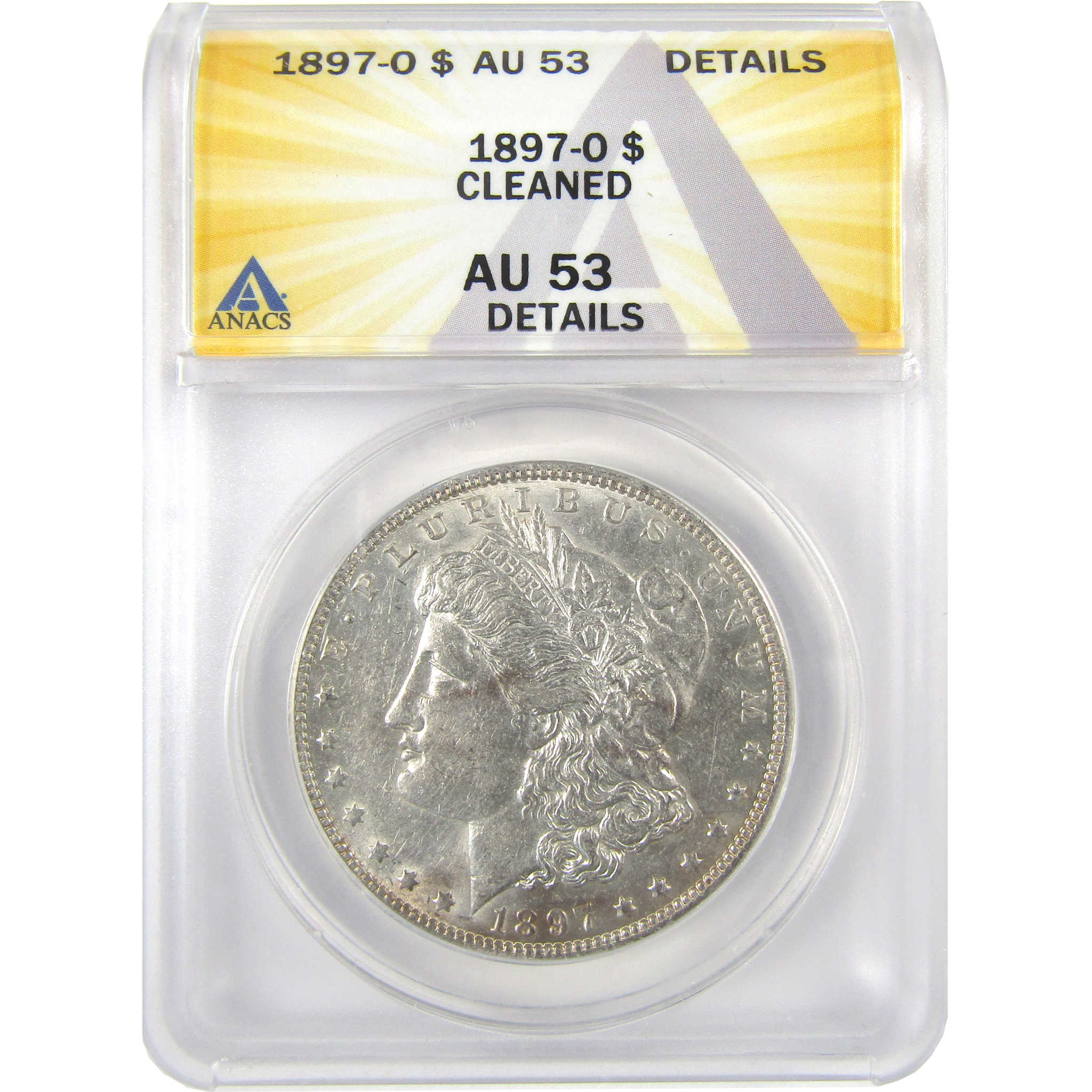 1897 O Morgan Dollar AU 53 Details ANACS Silver $1 Coin SKU:I19228 - Morgan coin - Morgan silver dollar - Morgan silver dollar for sale - Profile Coins & Collectibles