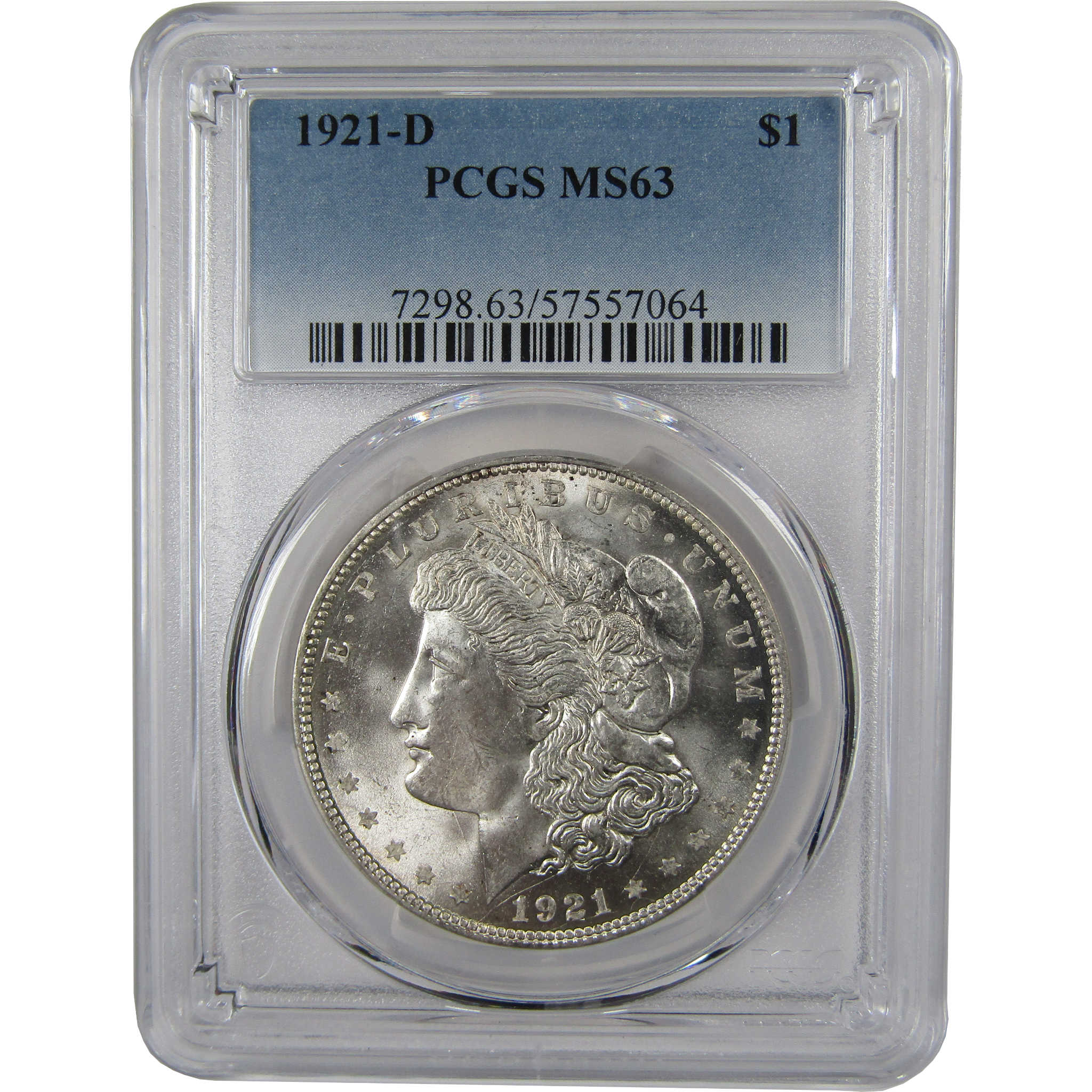 1921 D Morgan Dollar MS 63 PCGS Silver Uncirculated $1 Coin SKU:I23708
