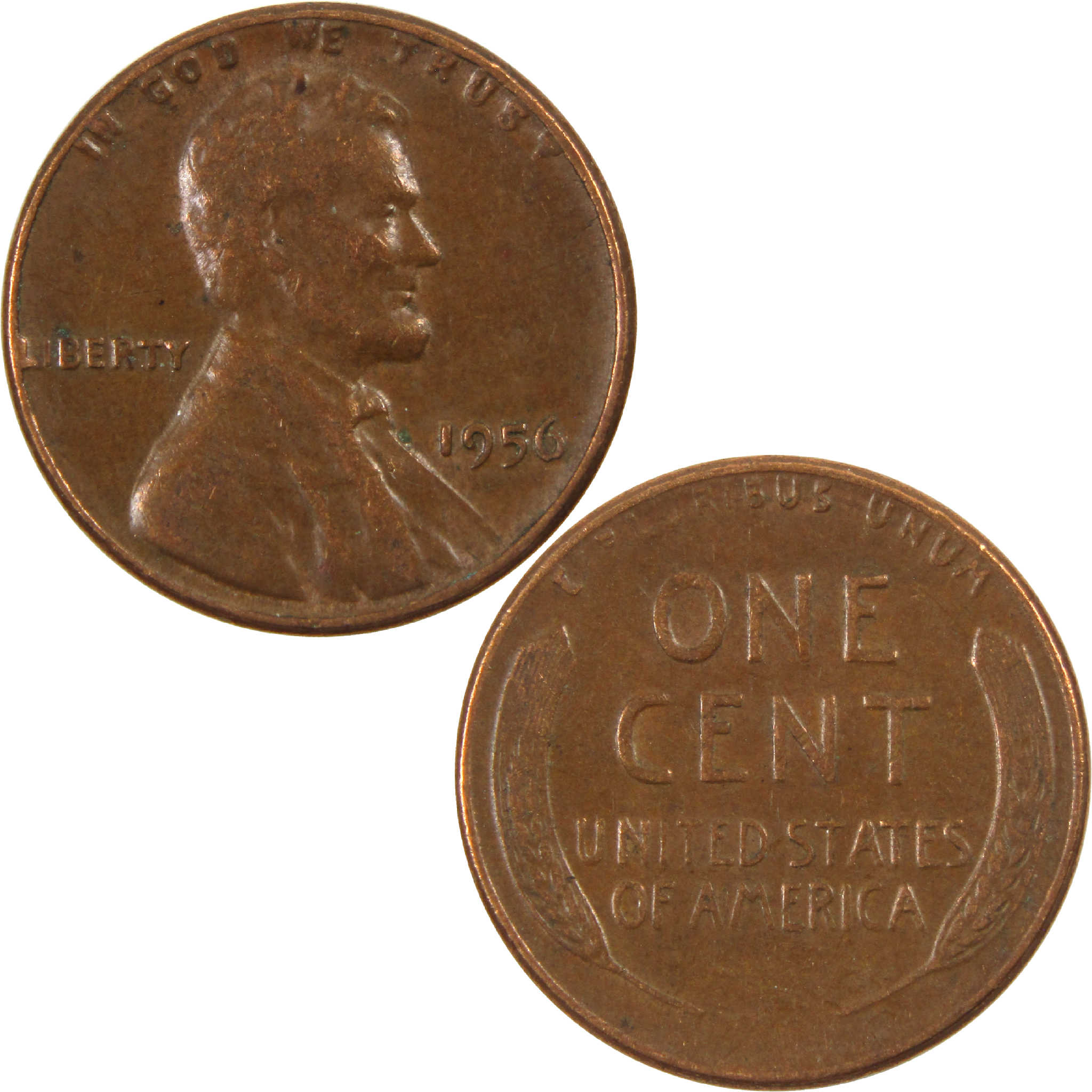 1956 Lincoln Wheat Cent Circulated Penny 1c Coin Collectible