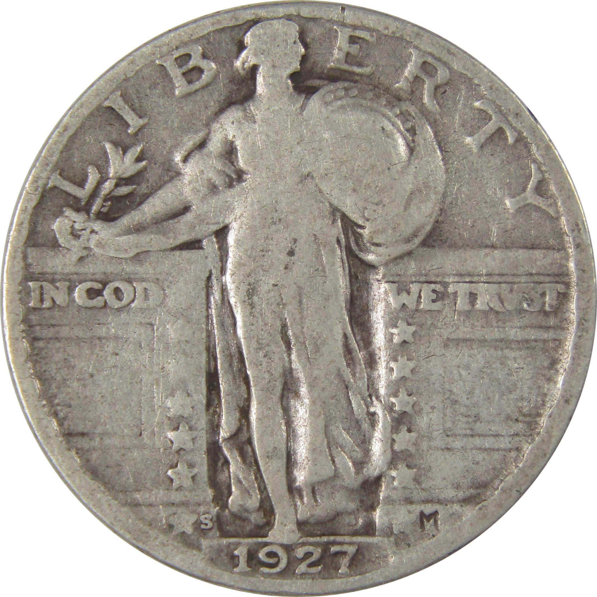 1927 S Standing Liberty Silver Quarter VG Very Good SKU:I24281