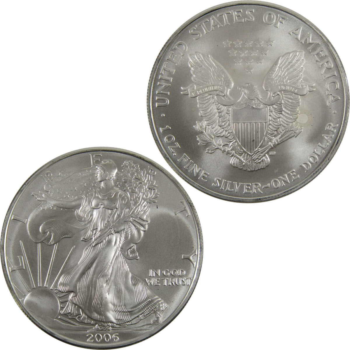 2006 American Silver Eagle Uncirculated Mint State $1 Coin Collectible