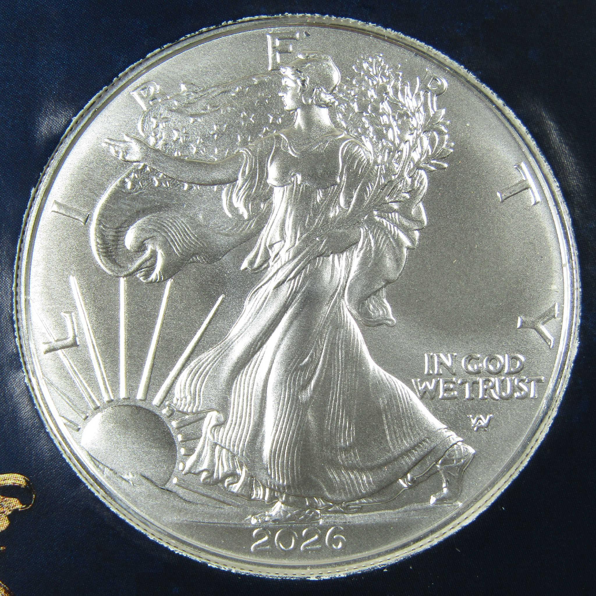 2026 American Silver Eagle Uncirculated Coin with Thank You Holder