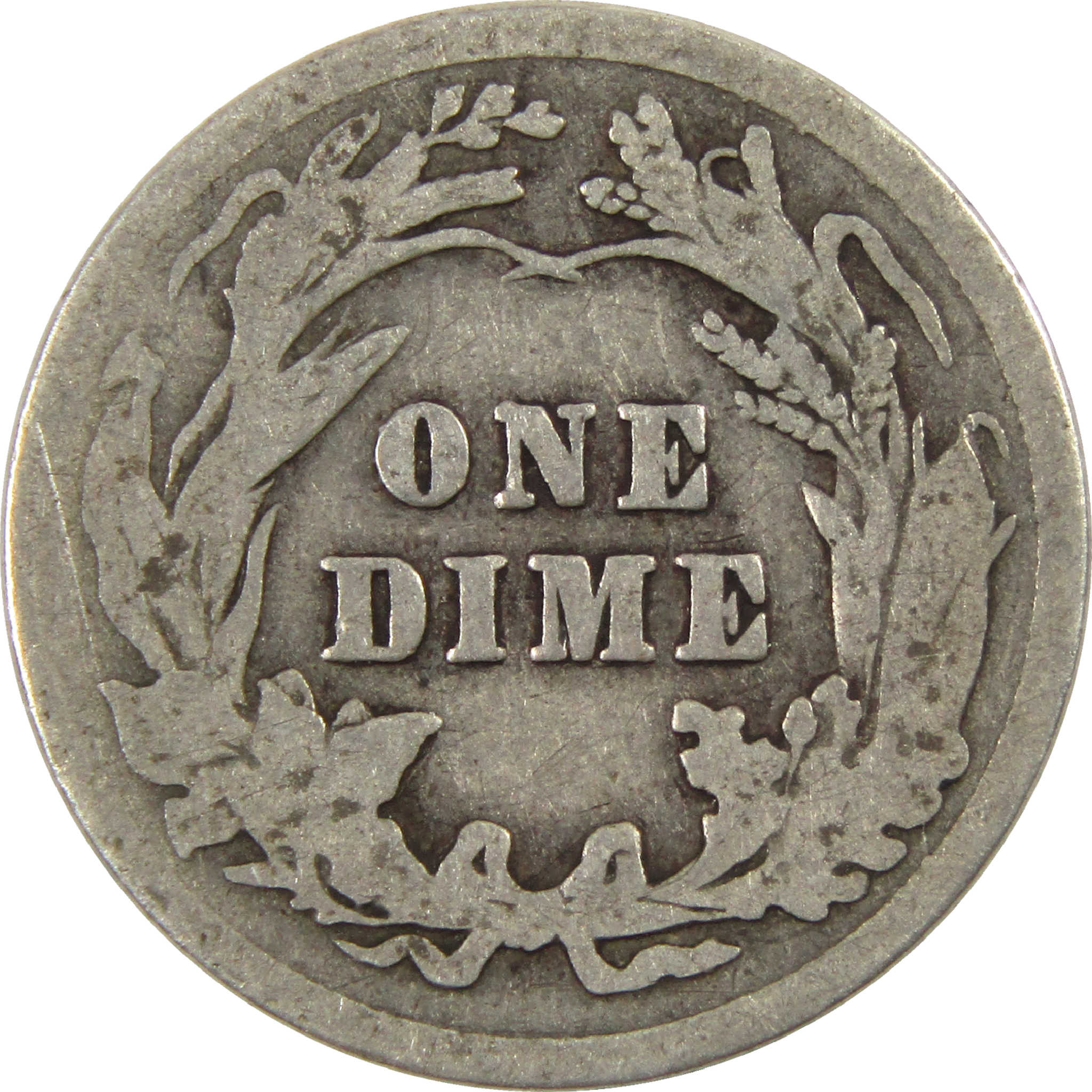 1907 Barber Dime Circulated Silver 10c Coin Collectible