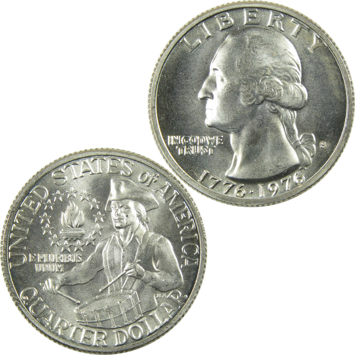 1976 S Washington Bicentennial Silver Quarter Uncirculated 25c Coin