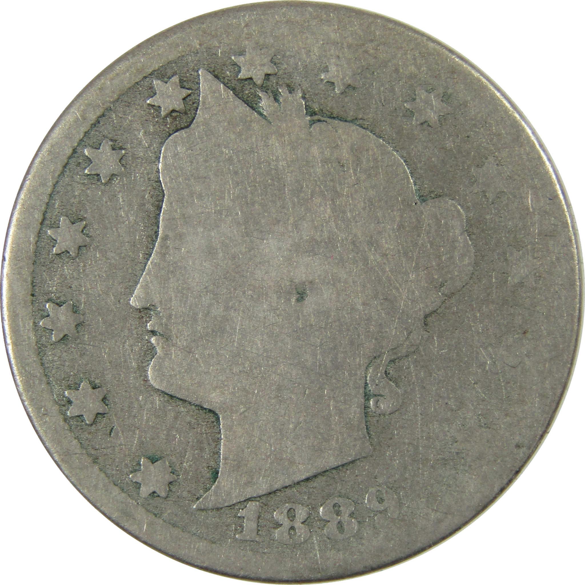 1889 Liberty Head V Nickel AG About Good 5c Coin SKU:I27221
