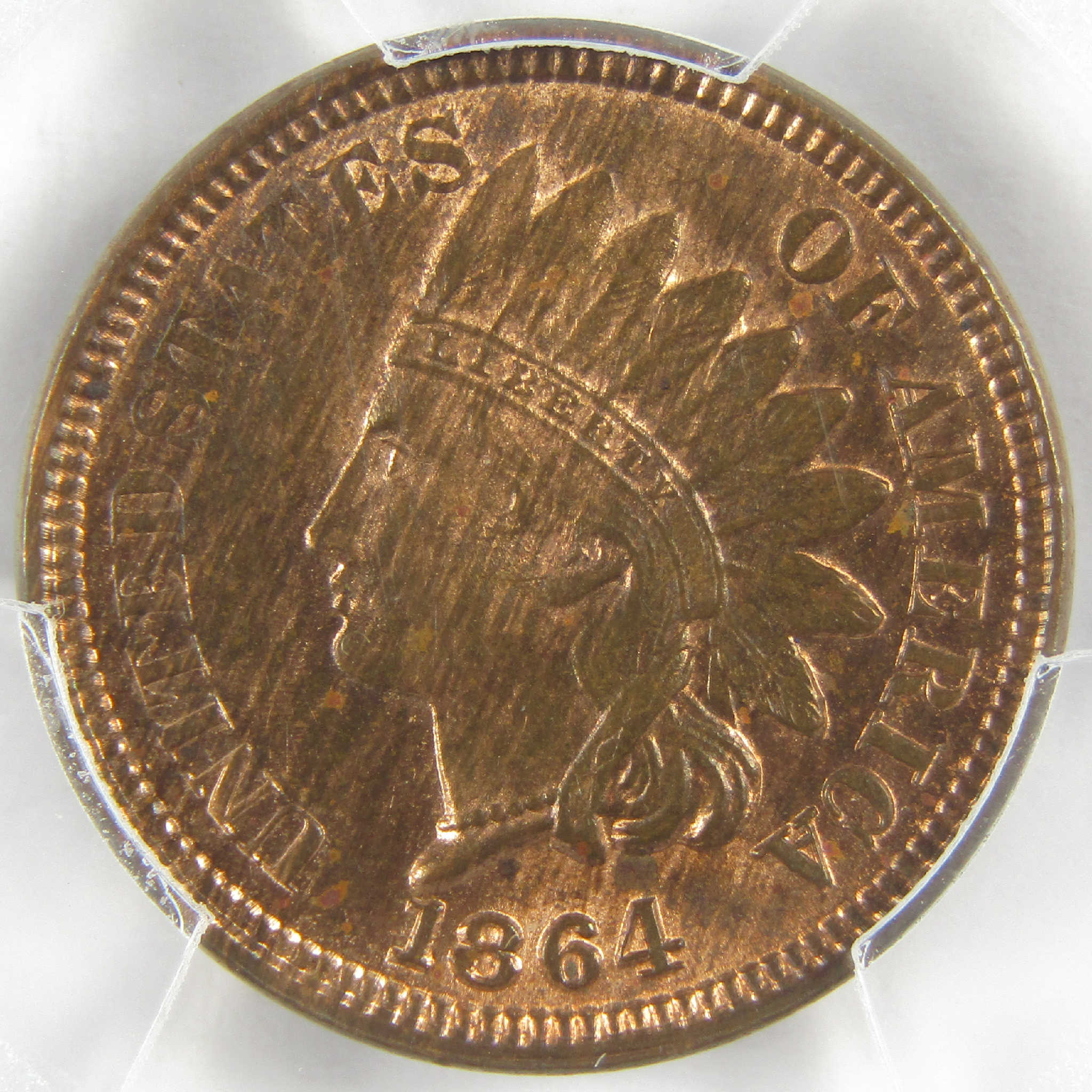 1864 Indian Head Cent MS 64 RB PCGS Bronze Penny Uncirculated 1c Coin