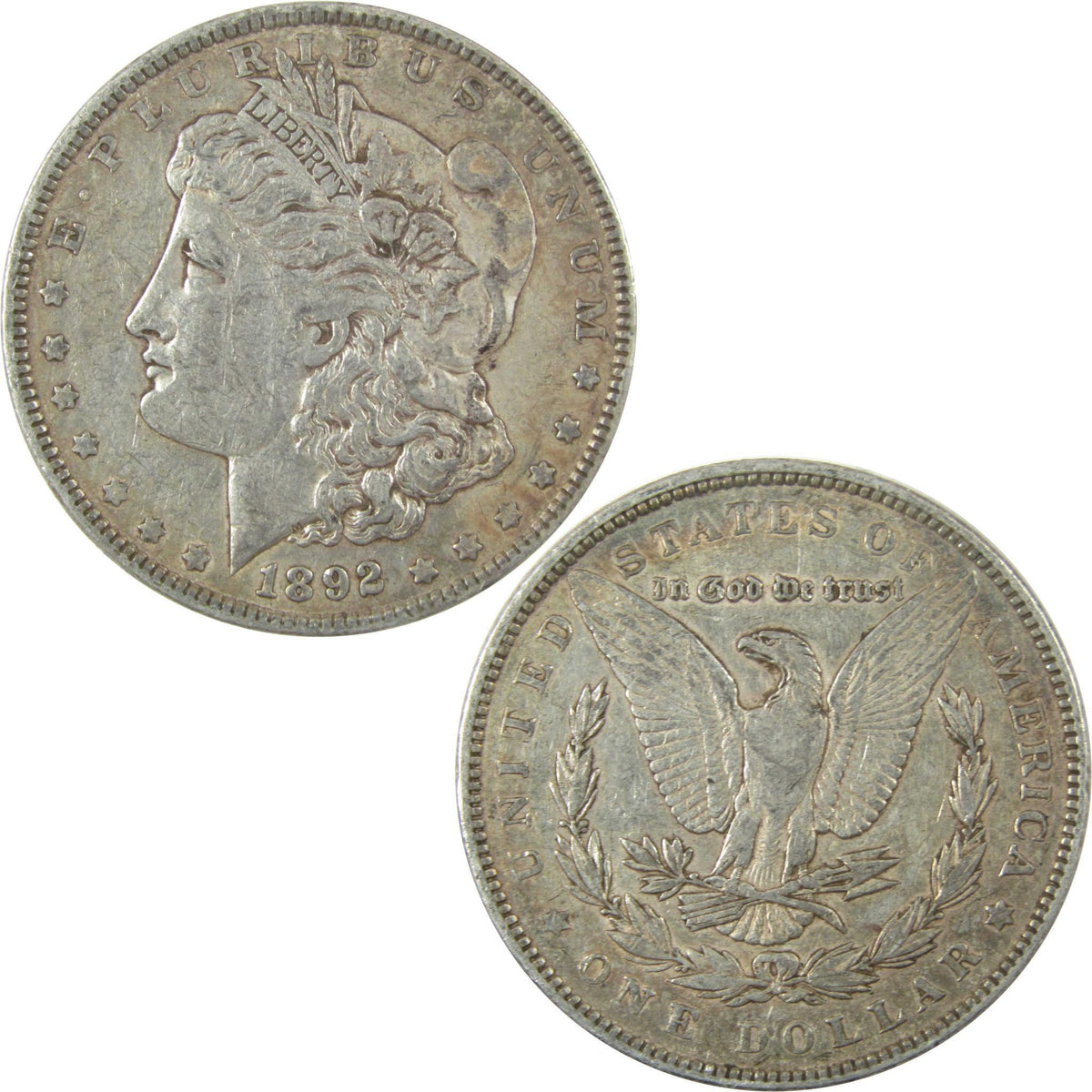 1892 Morgan Silver Dollar XF EF Extremely Fine $1 Coin SKU:I24734 - Morgan coin - Morgan silver dollar - Morgan silver dollar for sale - Profile Coins & Collectibles