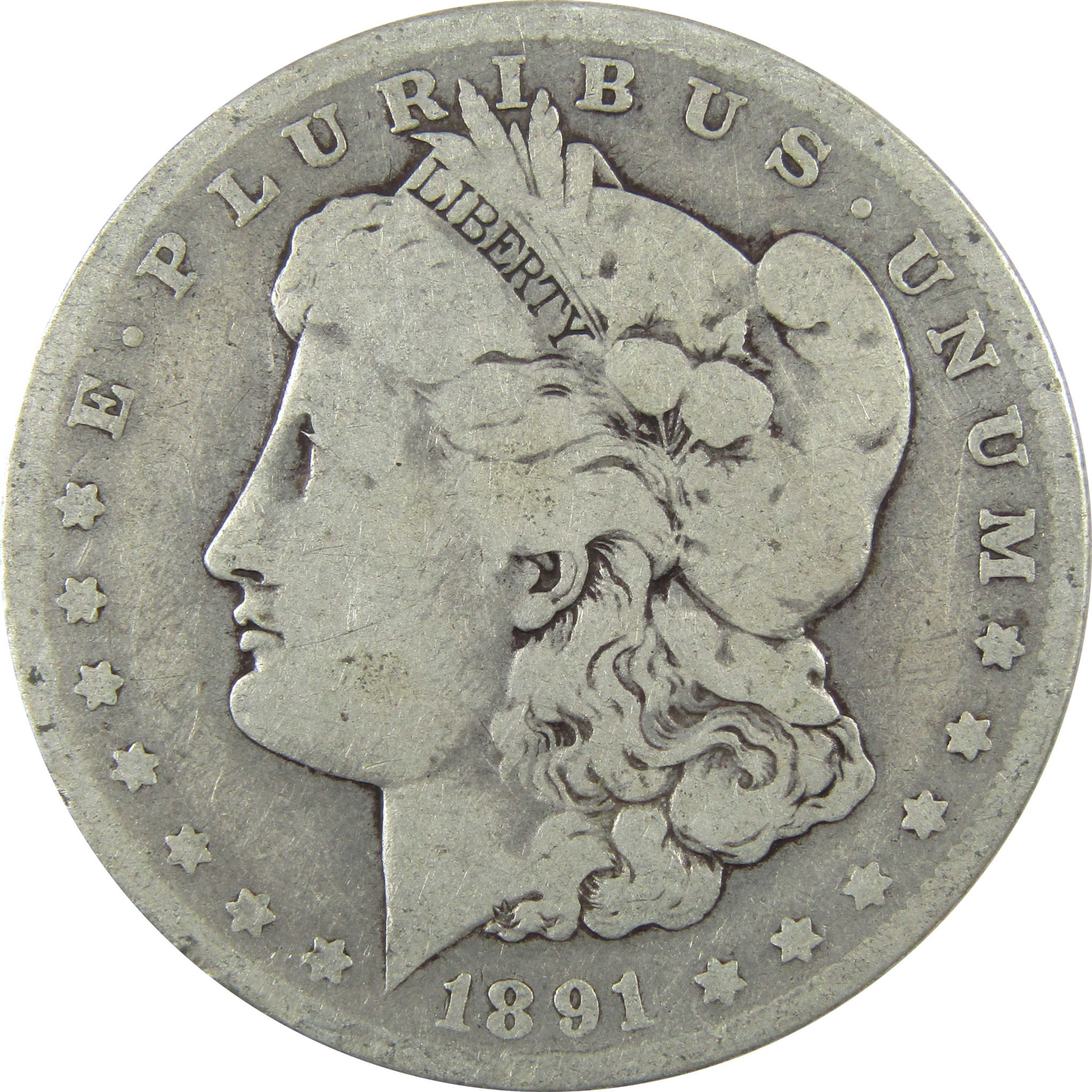 1891 O VAM-1A1 E on Rev Top 100 Morgan Dollar VG Details SKU:I25348 - Morgan coin - Morgan silver dollar - Morgan silver dollar for sale - Profile Coins & Collectibles