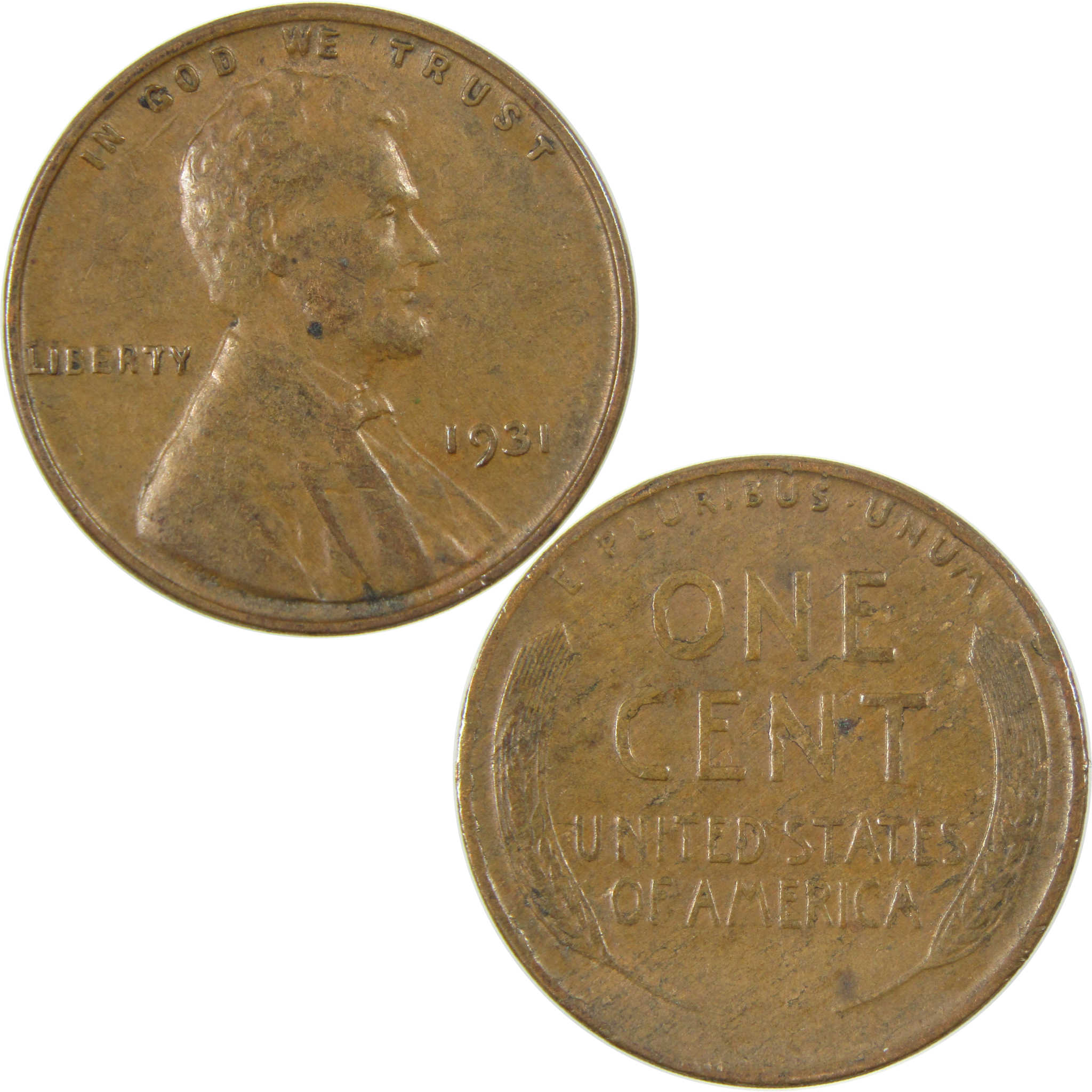 1931 Lincoln Wheat Cent VF Very Fine Penny 1c Coin SKU:I27297