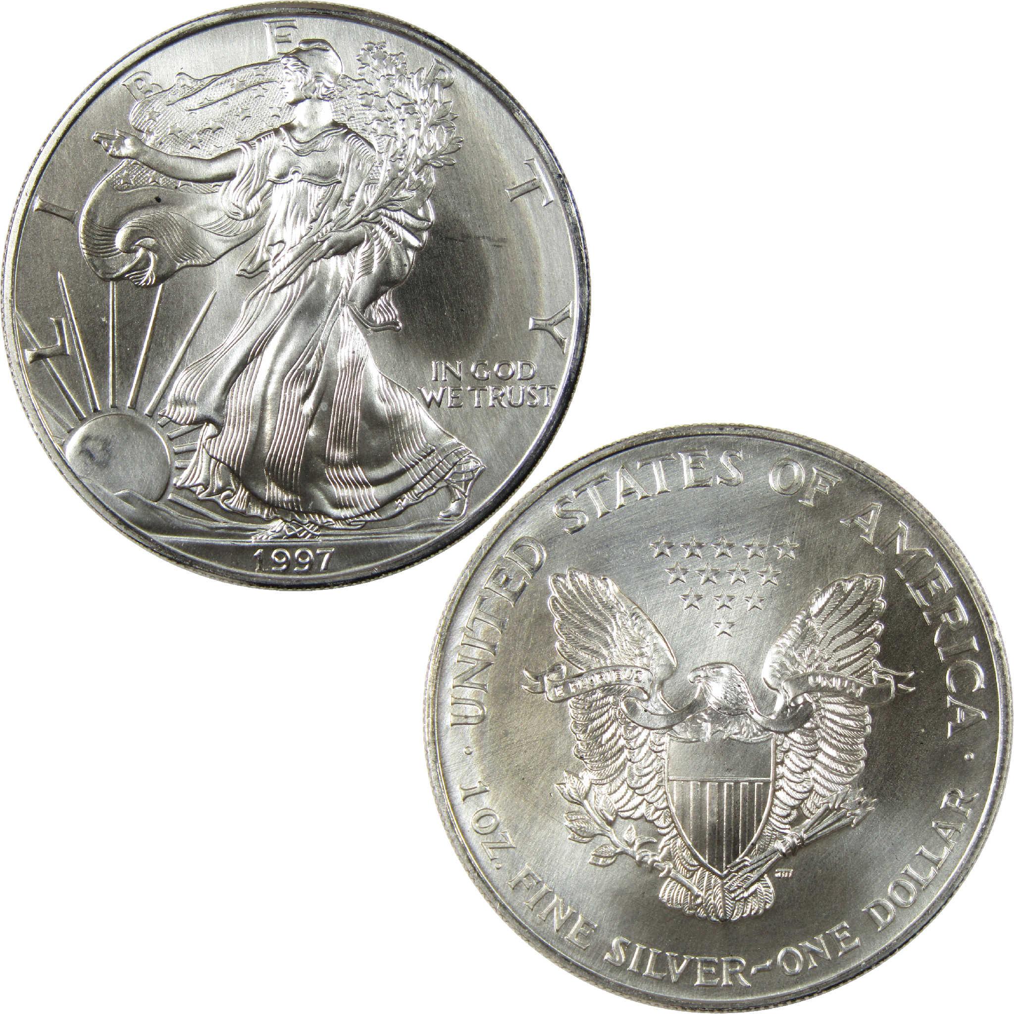 1997 American Silver Eagle Uncirculated Bullion $1 Coin
