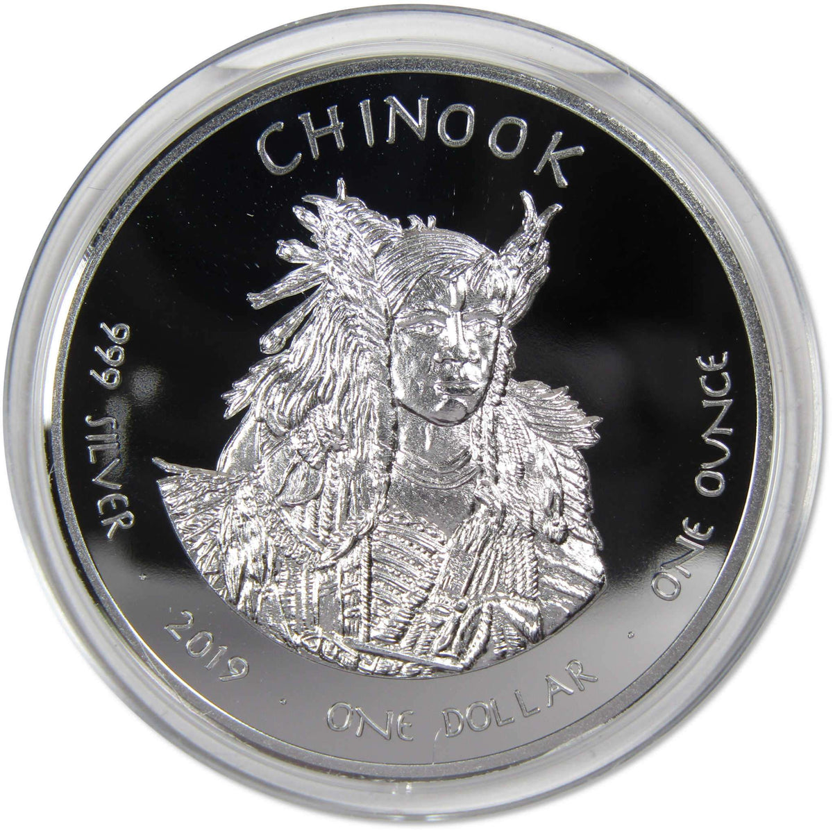 2019 Native American Jamul Chinook Washington Marmot 1 oz Silver Proof