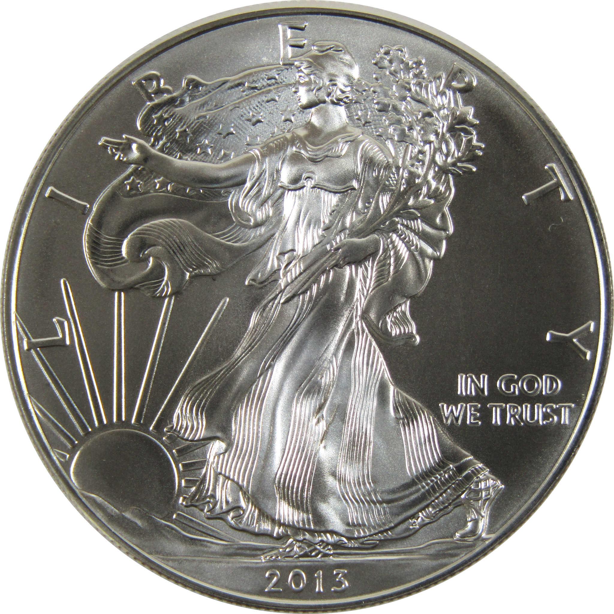 2013 American Eagle BU Uncirculated 1 oz .999 Silver Bullion $1 Coin