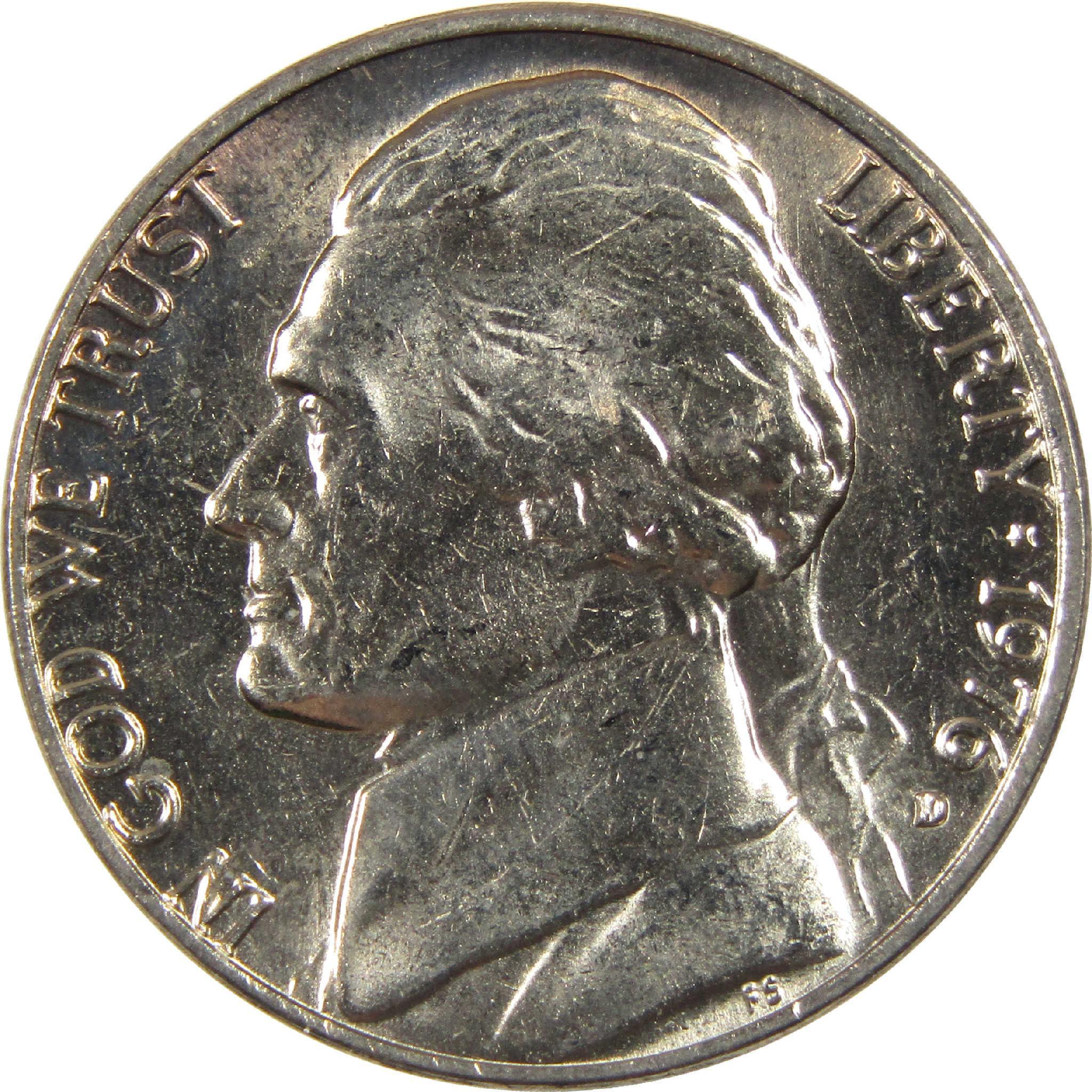 1976 Jefferson nickel collectible coin with profile portrait, inscriptions visible