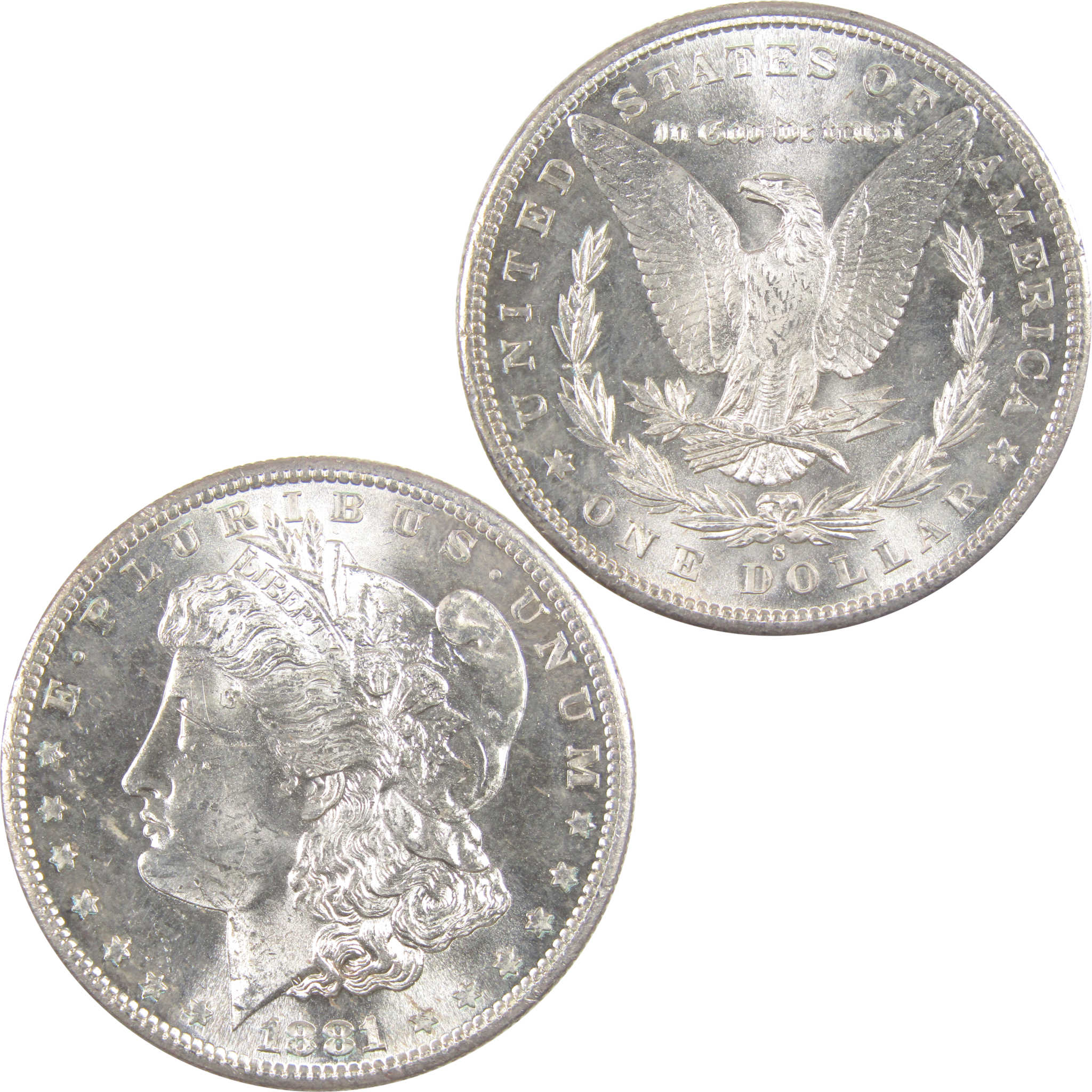 1881 S Morgan Dollar Uncirculated Silver $1 Coin SKU:I18321 - Morgan coin - Morgan silver dollar - Morgan silver dollar for sale - Profile Coins & Collectibles