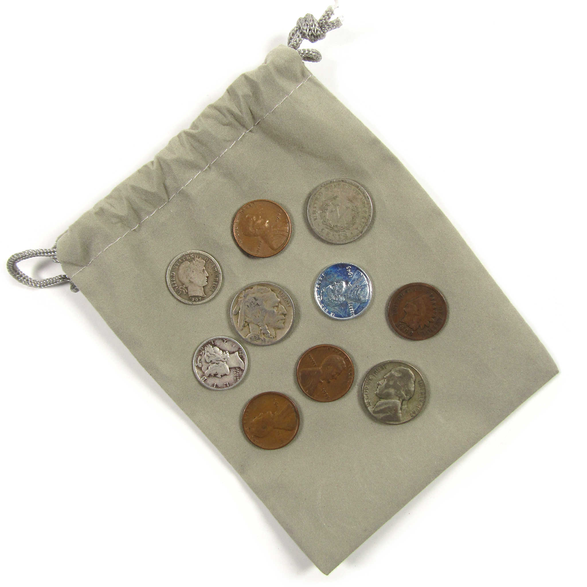 10 Classic Coin Grab Bag of Historic U.S. Coins with Pouch