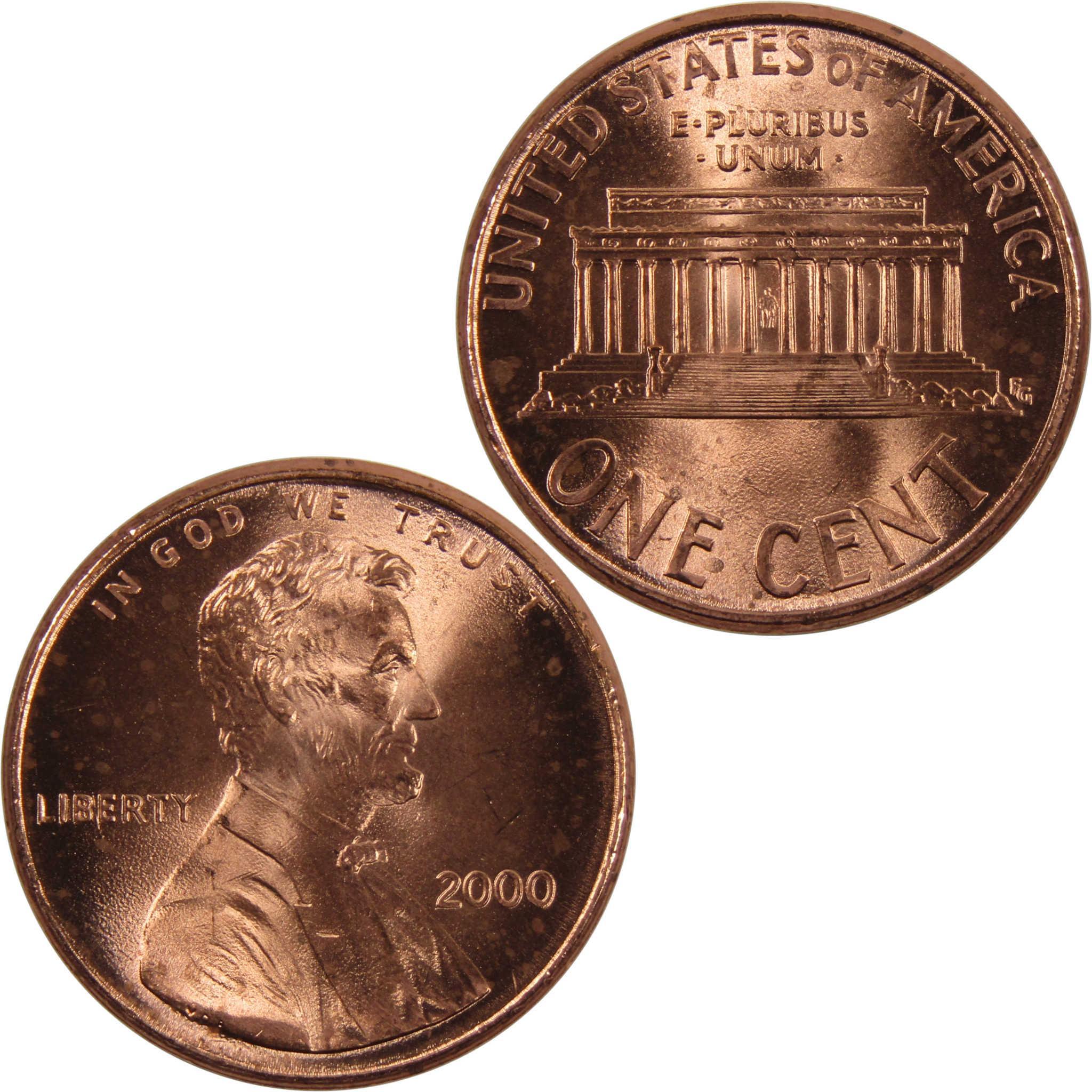 2000 Lincoln Memorial Cent BU Uncirculated Penny 1c Coin