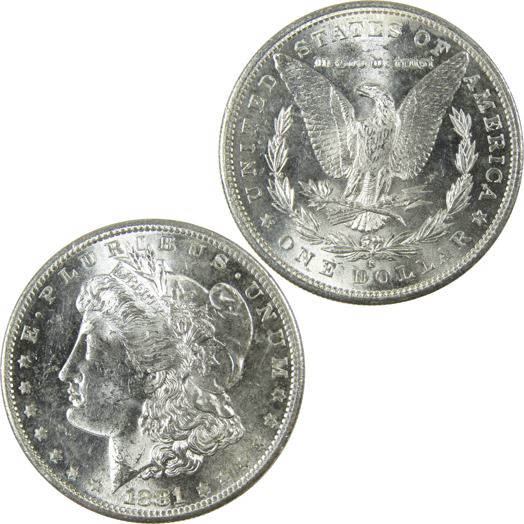 1881 S Morgan Silver Dollar Uncirculated Mint State $1 Coin SKU:I27087