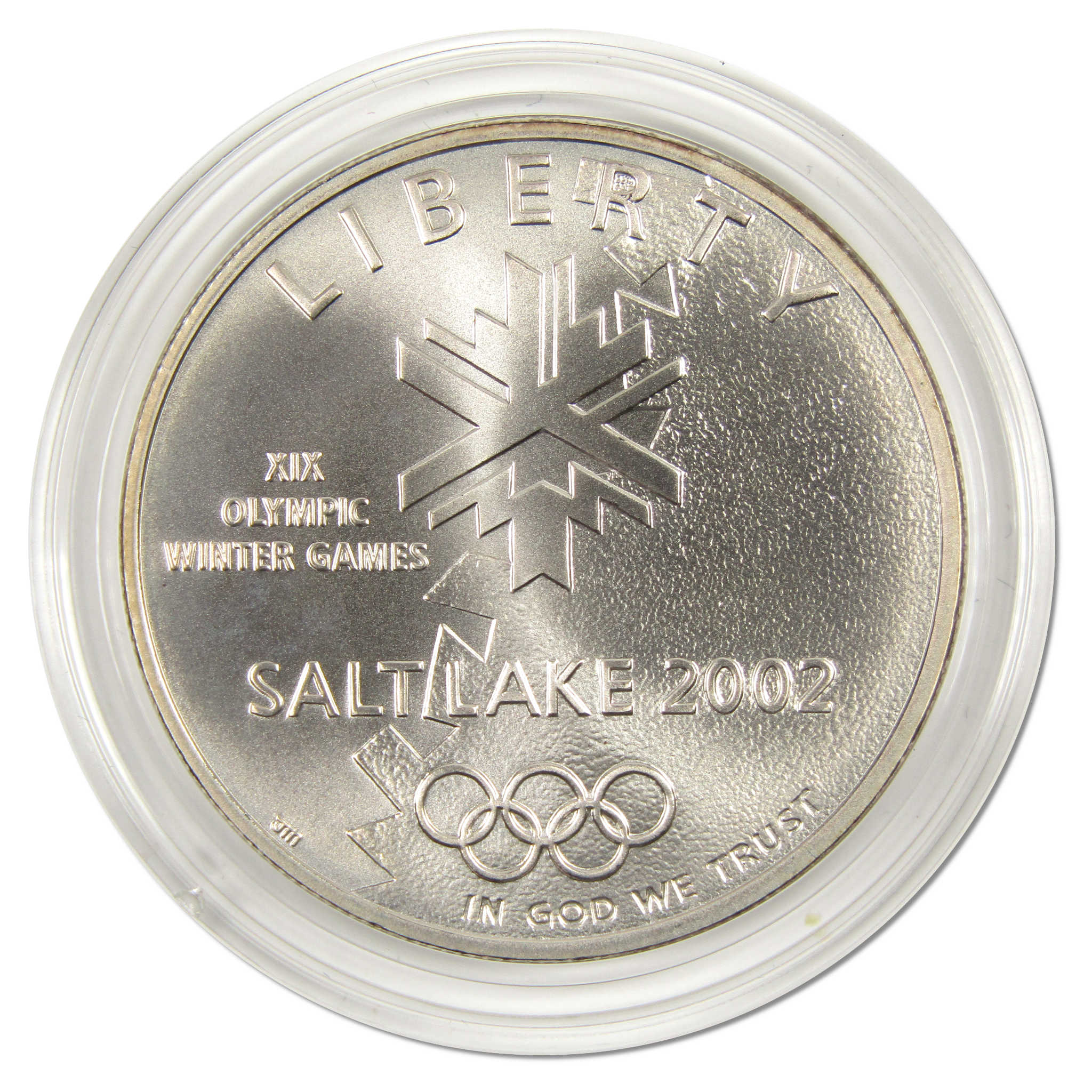 Salt Lake City Olympic Games Commemorative 2002 P BU Silver $1 OGP COA