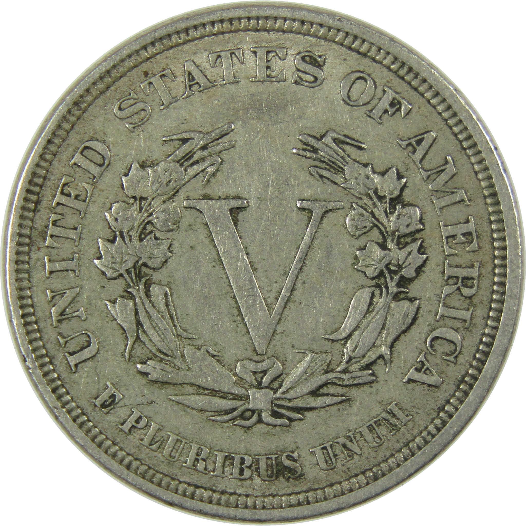 1883 No Cents Liberty Head V Nickel XF EF Extremely Fine SKU:I27233
