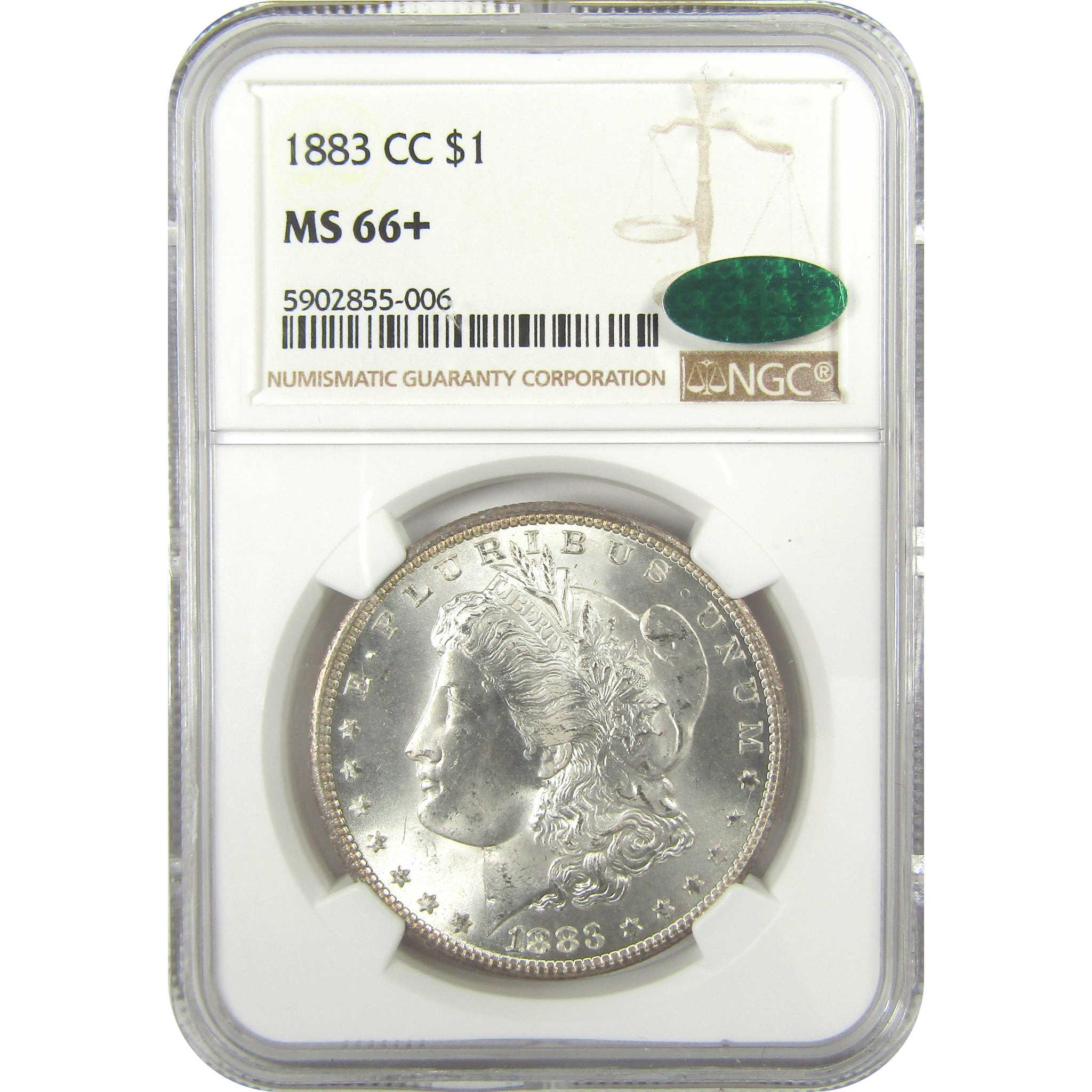 1883 CC Morgan Dollar MS 66+ NGC CAC Silver Uncirculated SKU:CPC8865 - Morgan coin - Morgan silver dollar - Morgan silver dollar for sale - Profile Coins & Collectibles