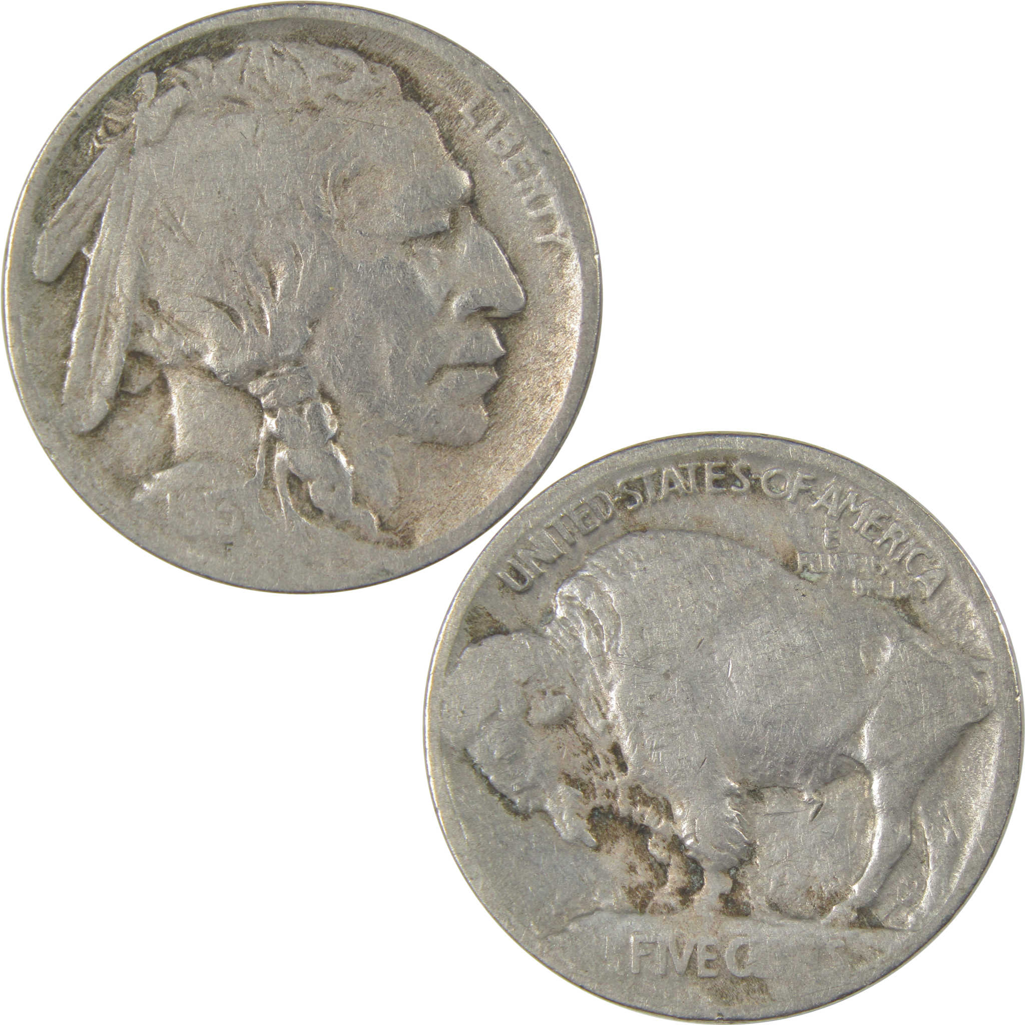 1913 Type 1 Indian Head Buffalo Nickel VG Very Good 5c Coin SKU:I23877