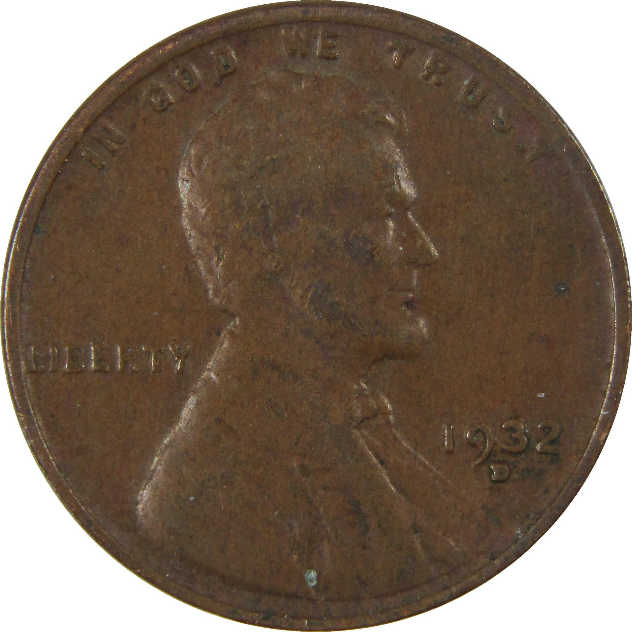 1932 D Lincoln Wheat Cent VF Very Fine Penny 1c Coin SKU:I26808