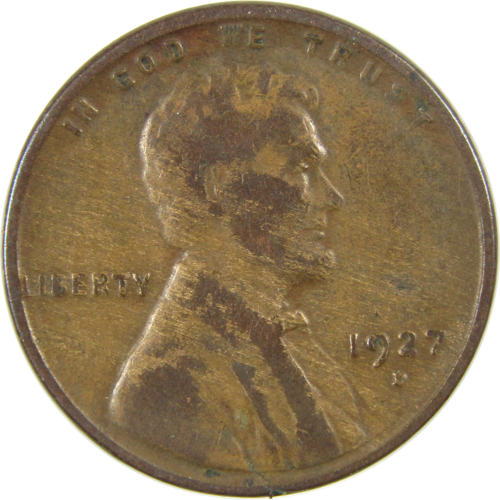 1927 D Lincoln Wheat Cent G Good Penny 1c Coin SKU:I27194