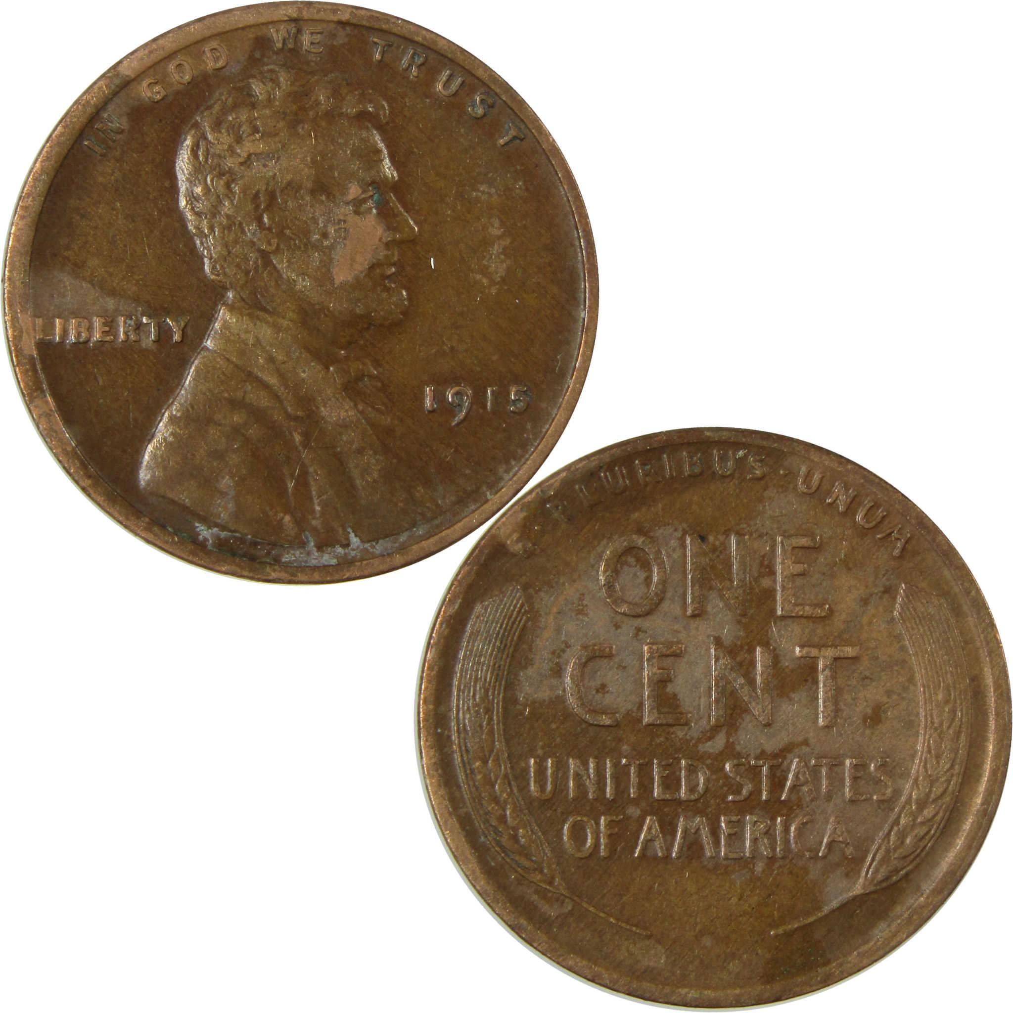 1915 Lincoln Wheat Cent XF EF Extremely Fine Details Penny SKU:I27655