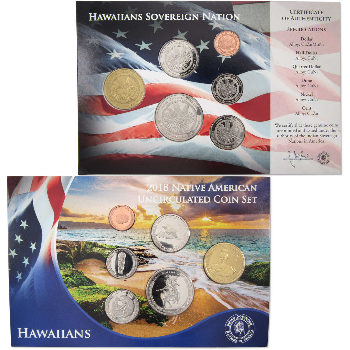 2018 Hawaiians Sovereign Nation Native American Uncirculated Coin Set