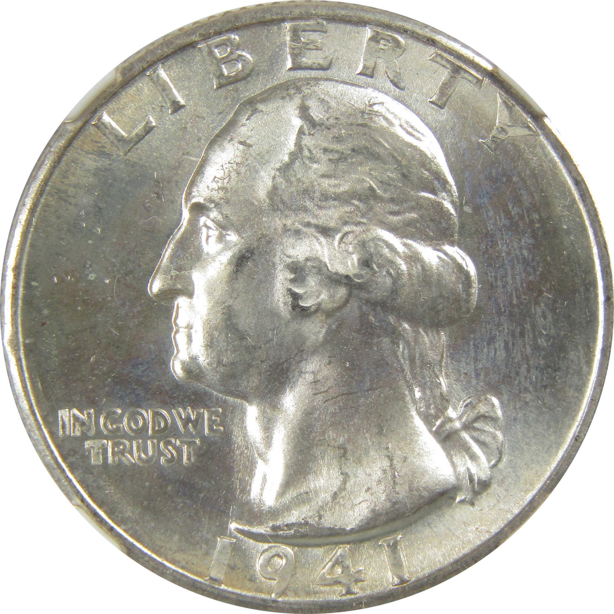 1941 D Washington Quarter MS 64 NGC Silver Bag Fragment SKU:I20596