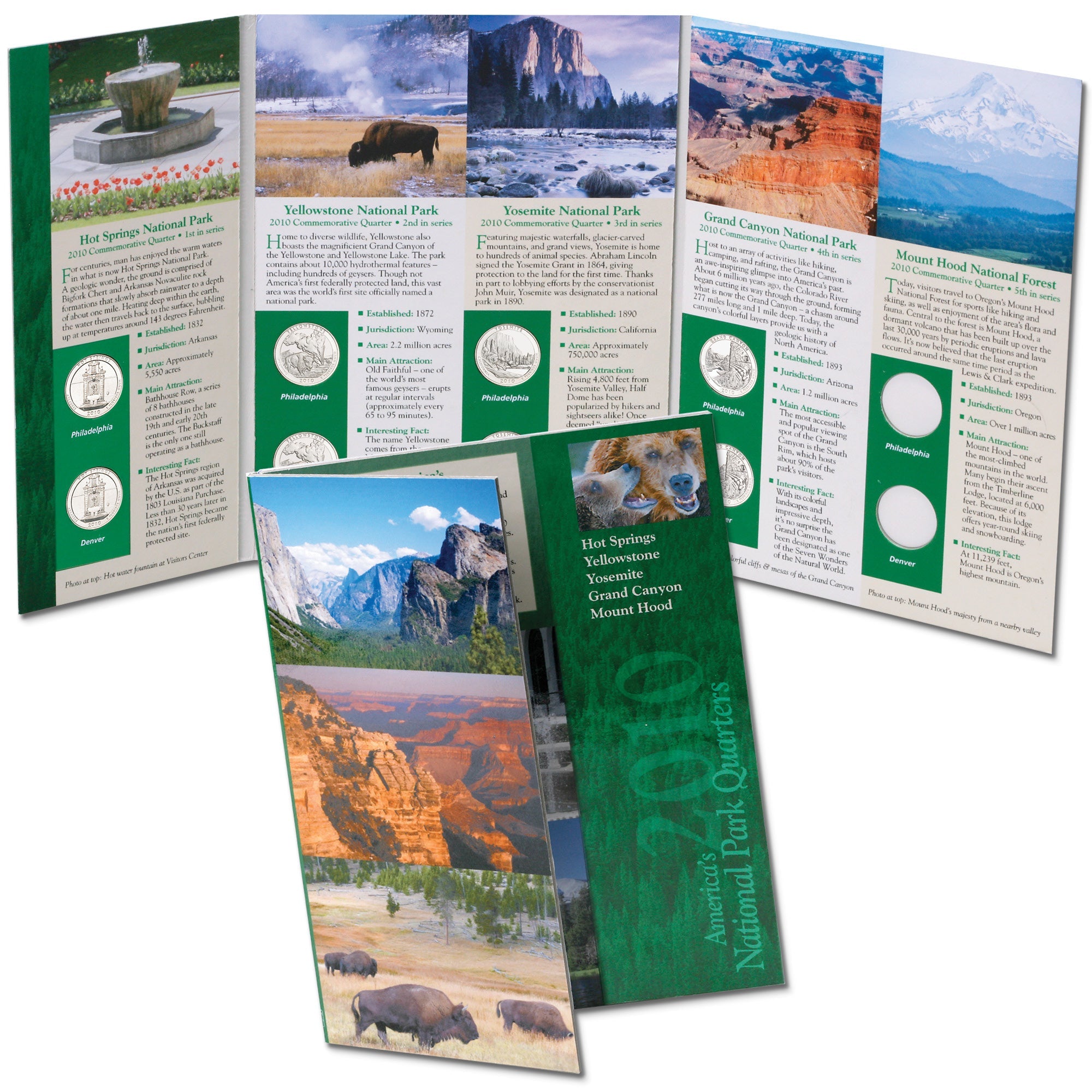 2010 America's National Park Quarter Series Colorful Folder Littleton