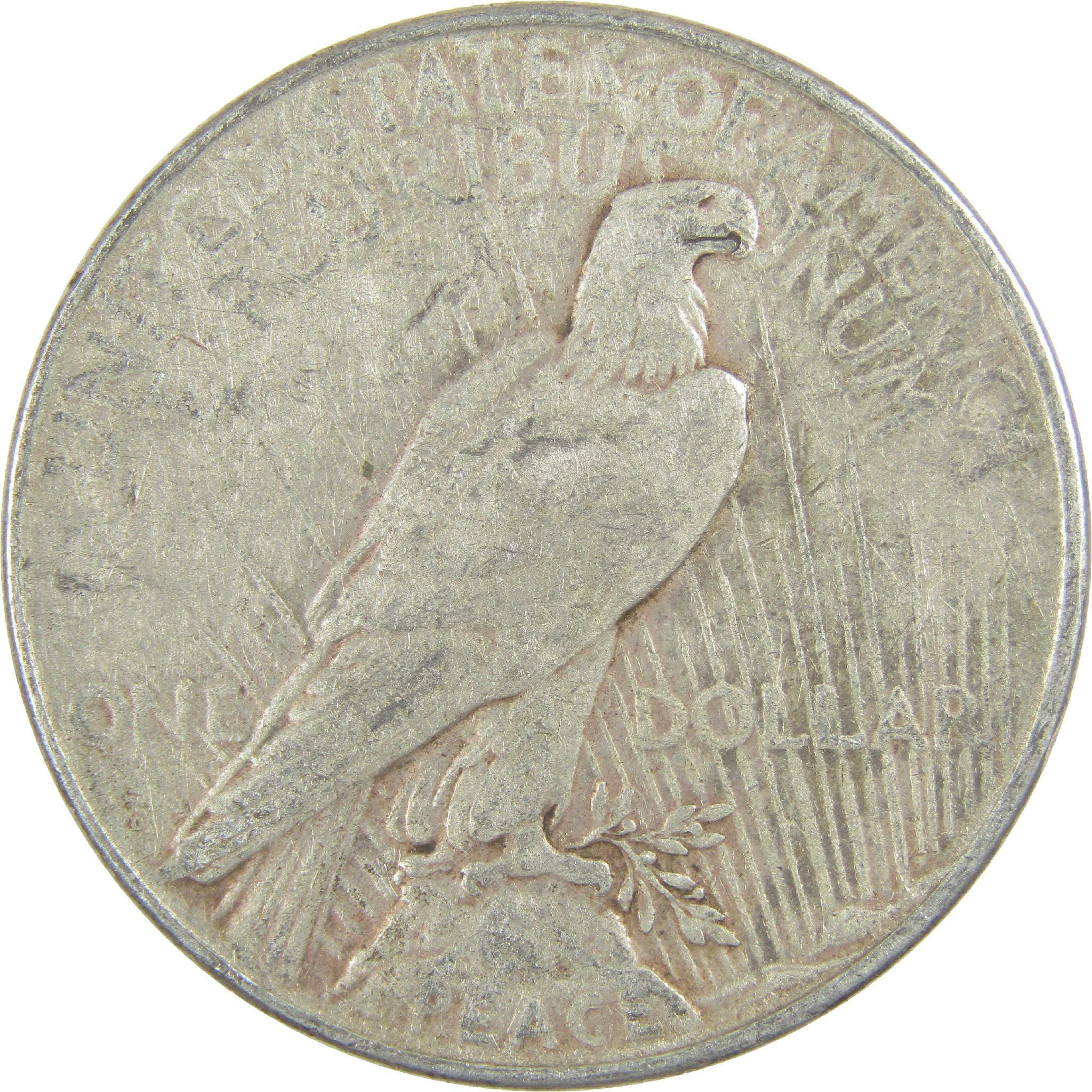1923 D Peace Dollar F Fine Silver $1 Coin