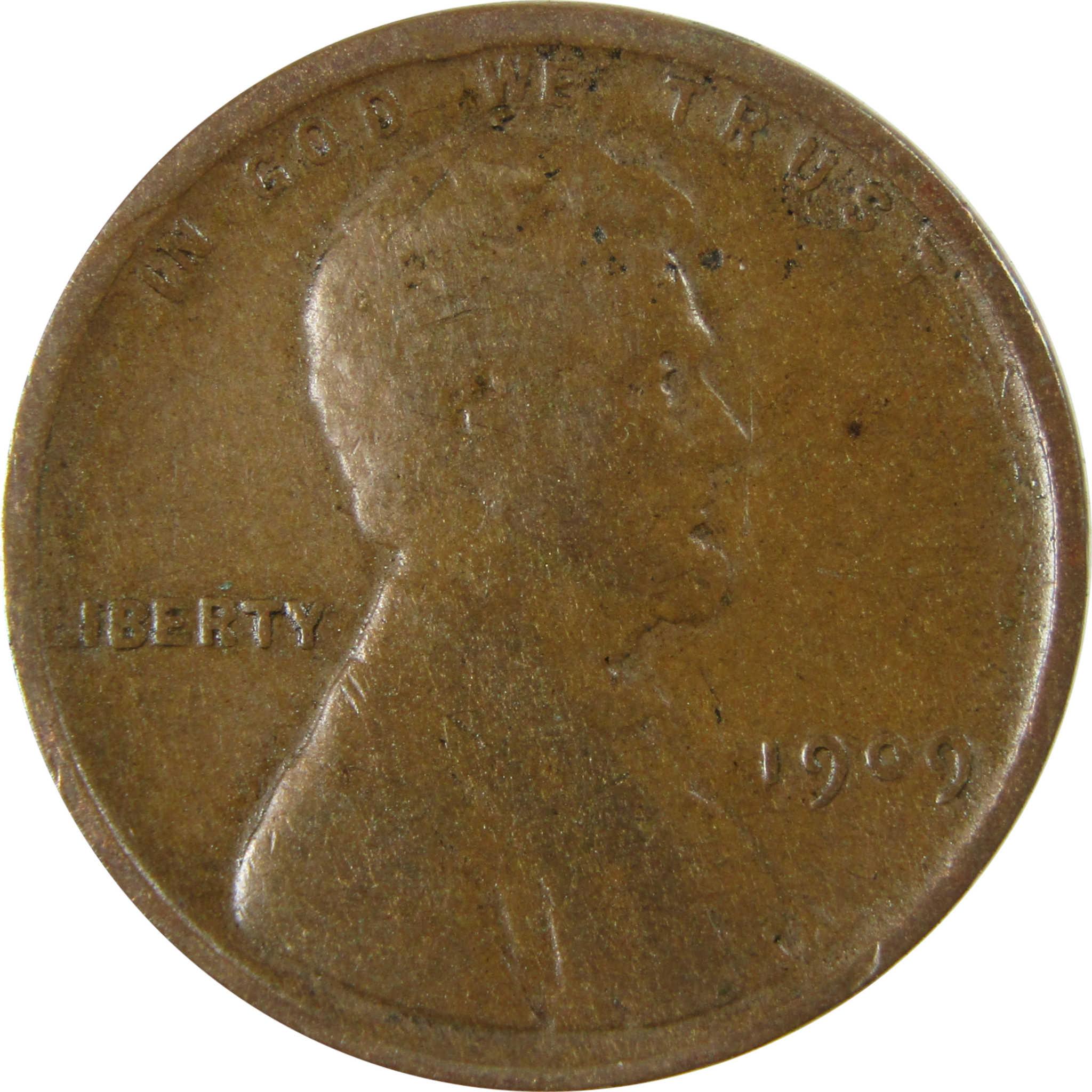 1909 Lincoln Wheat Cent VG Very Good Details Penny 1c Coin SKU:I26330